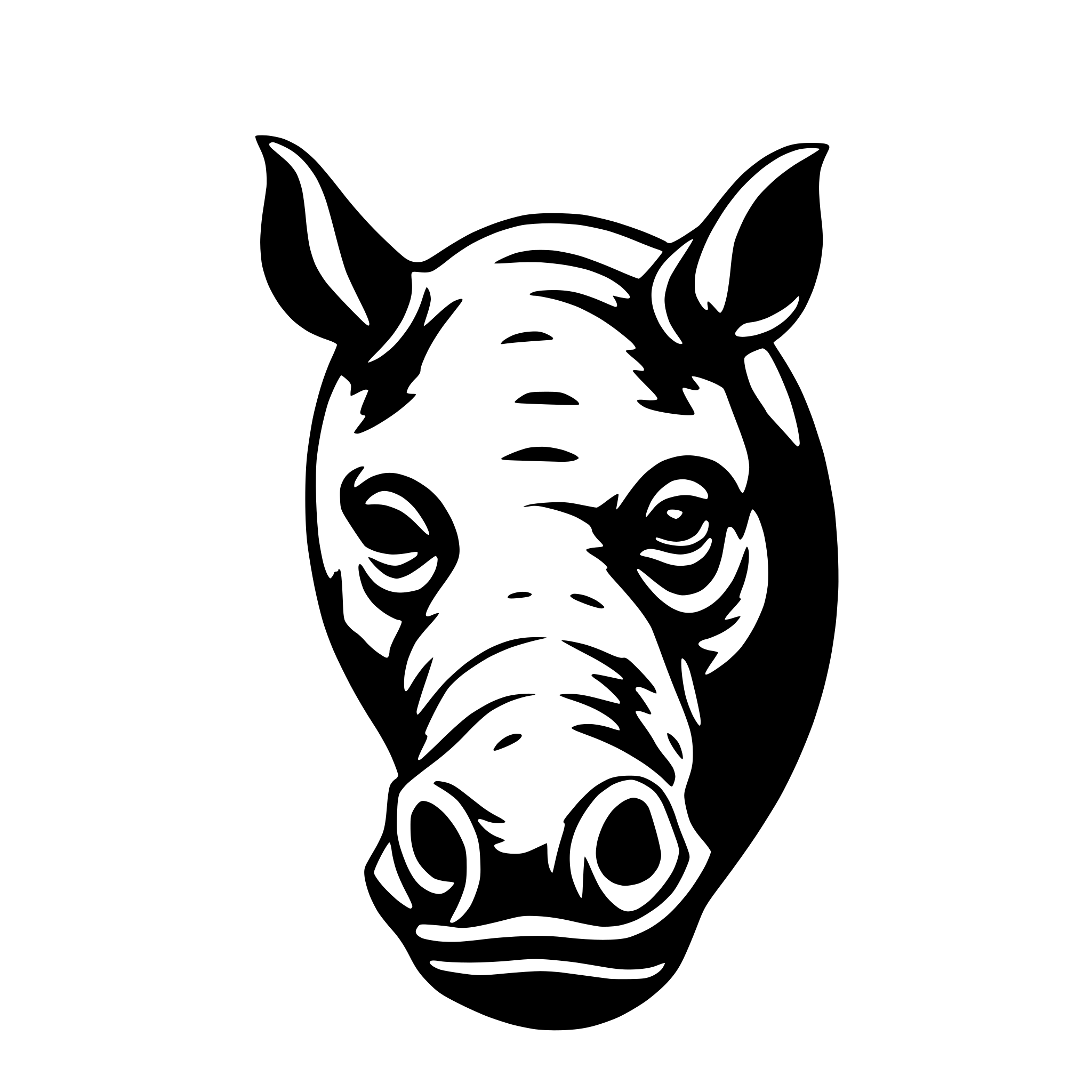 AI-generated SVG of 'software developer rhino'