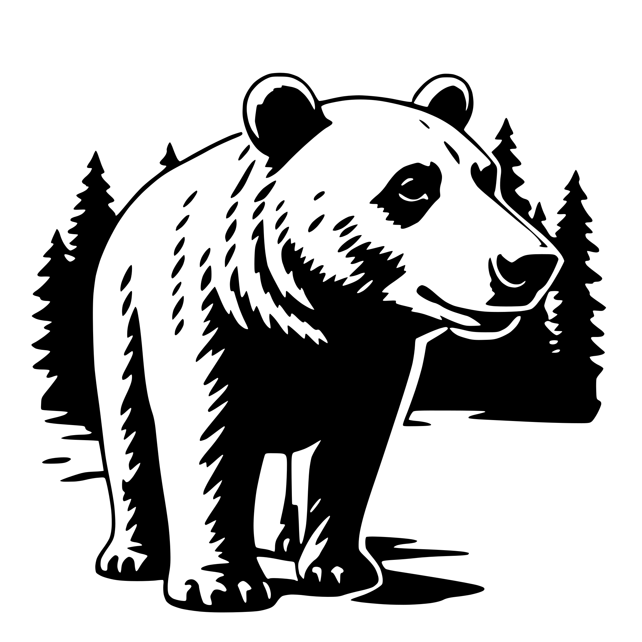 AI-generated SVG of 'brown bear'