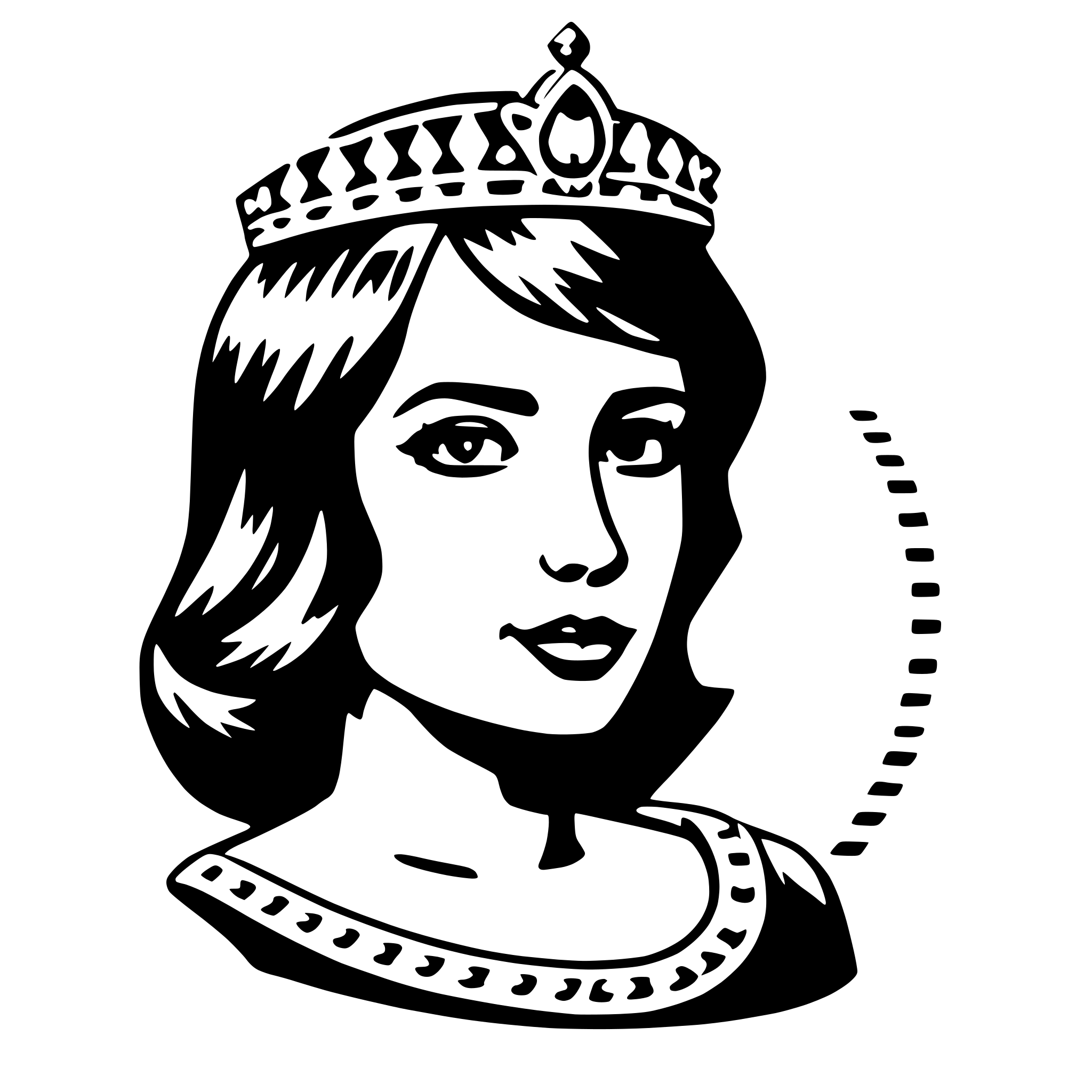 AI-generated SVG of a diadem