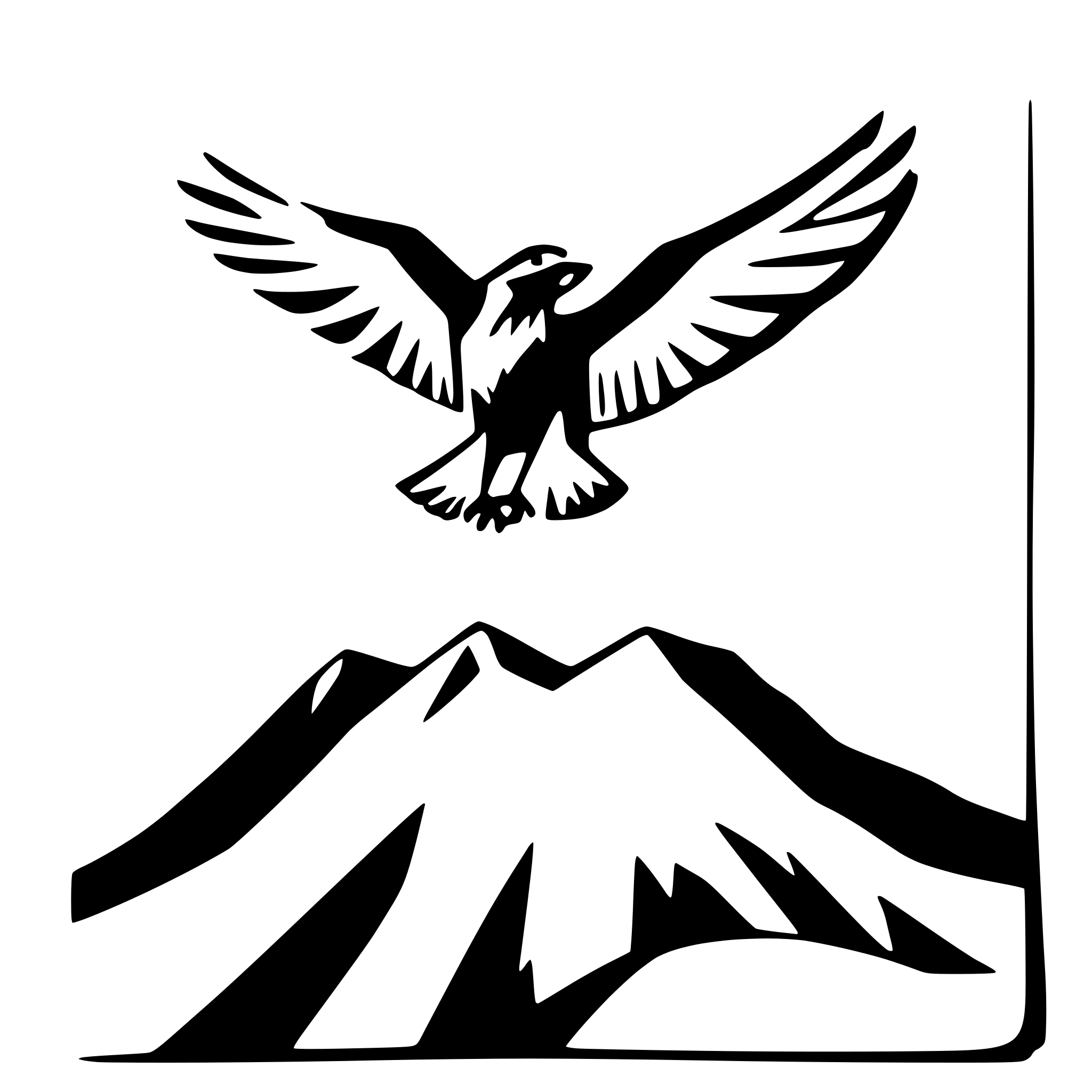AI-generated SVG of a eagle soaring over mountains