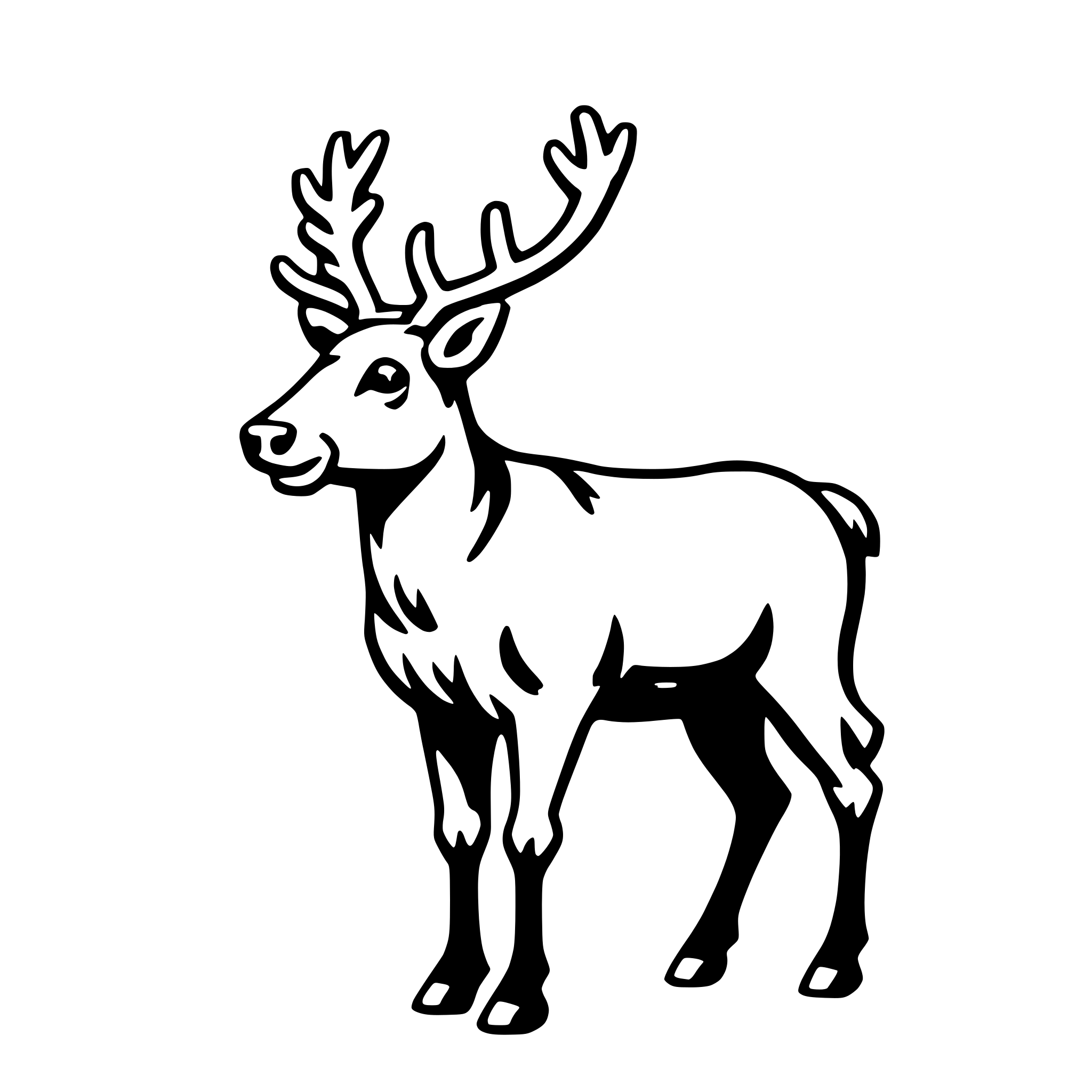 AI-generated SVG of 'reindeer'