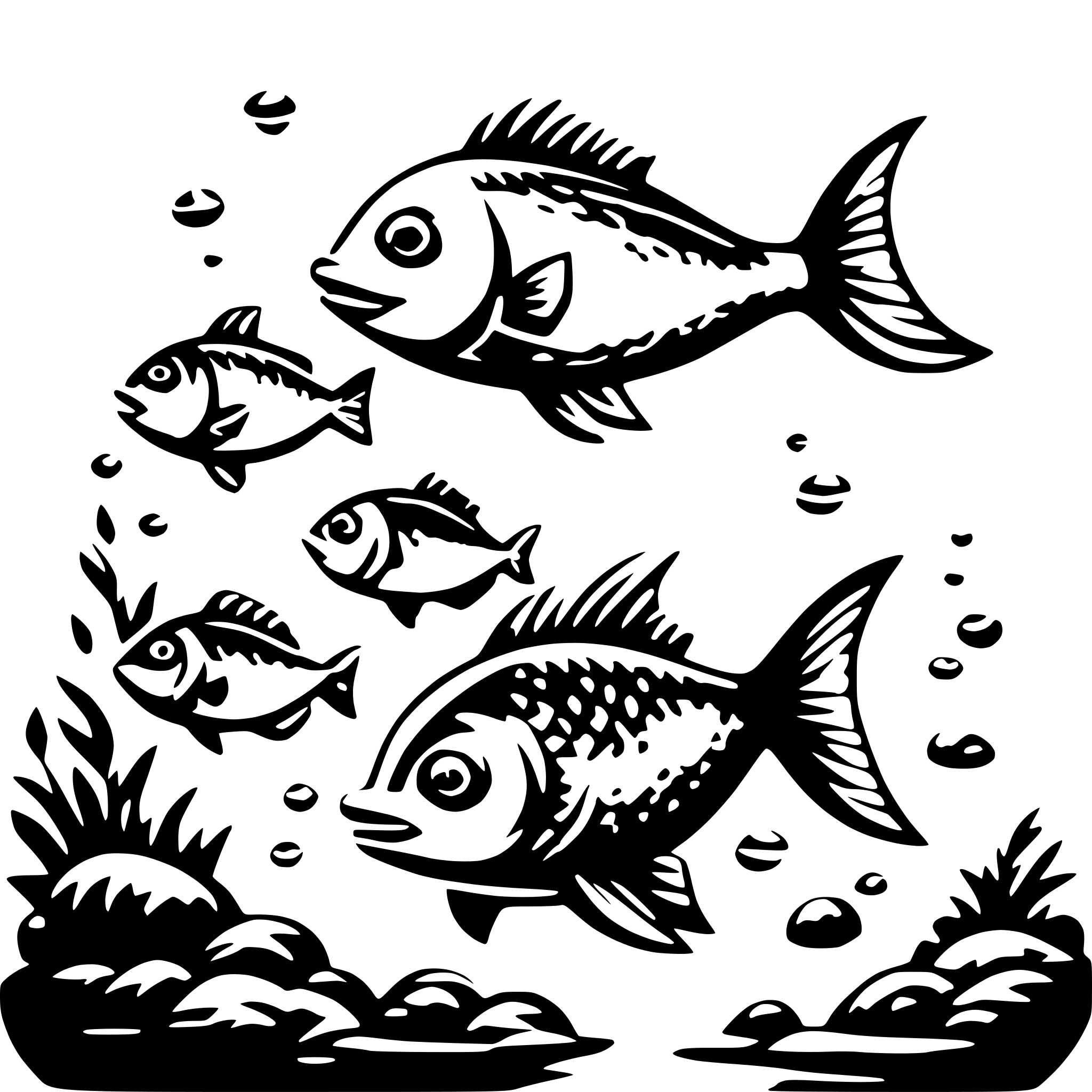 AI-generated SVG of 'fishes'