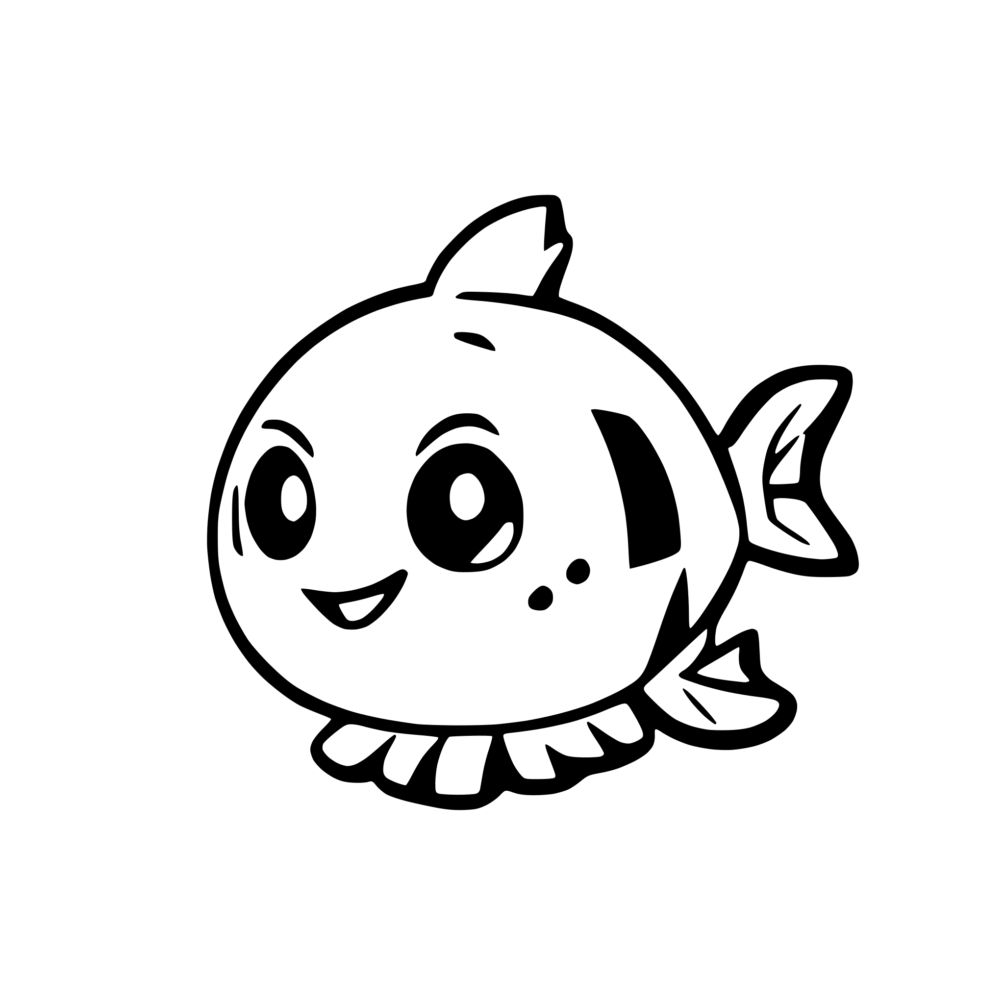 AI-generated SVG of a cute fish