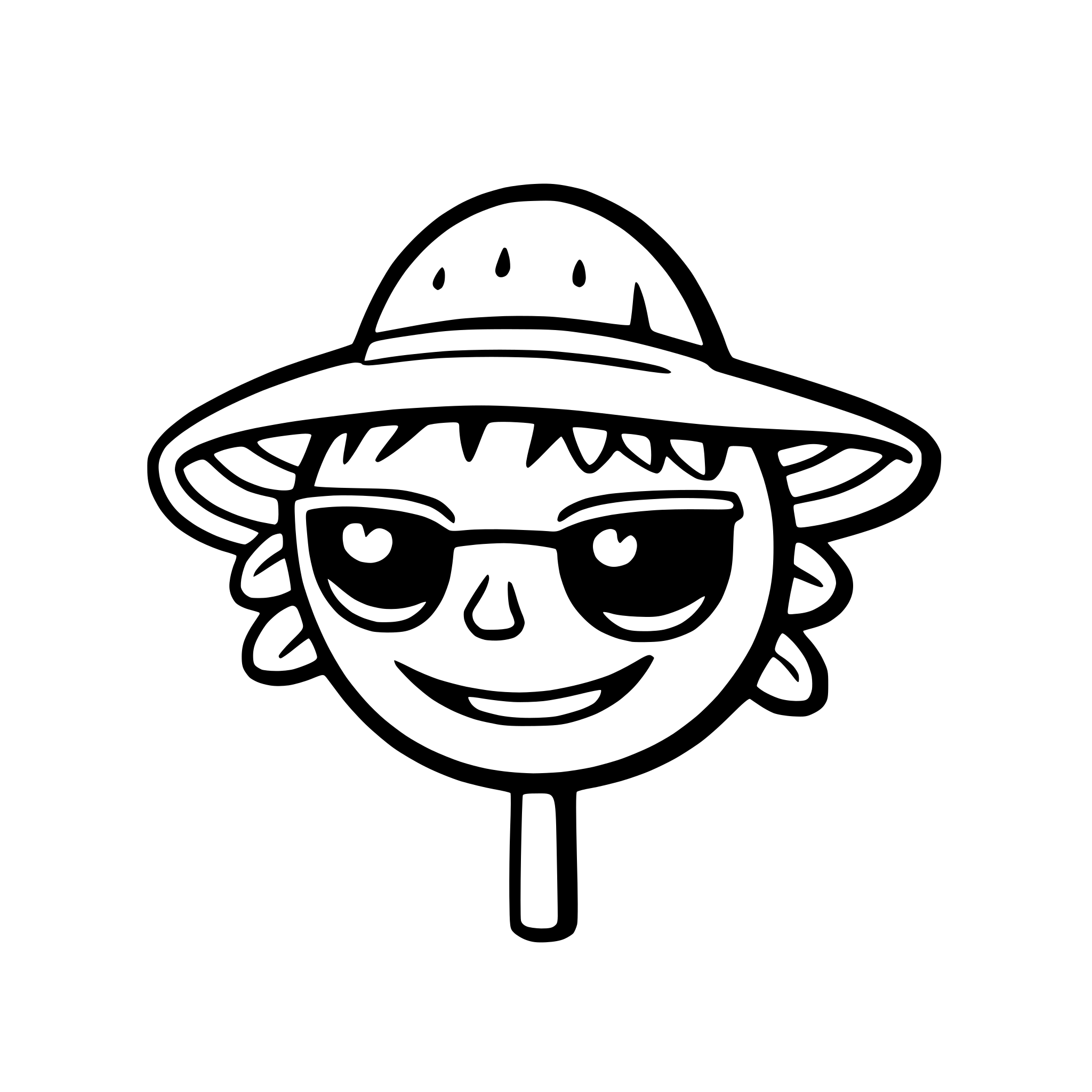 AI-generated SVG of a a smiling sun wearing a sunhat and shades