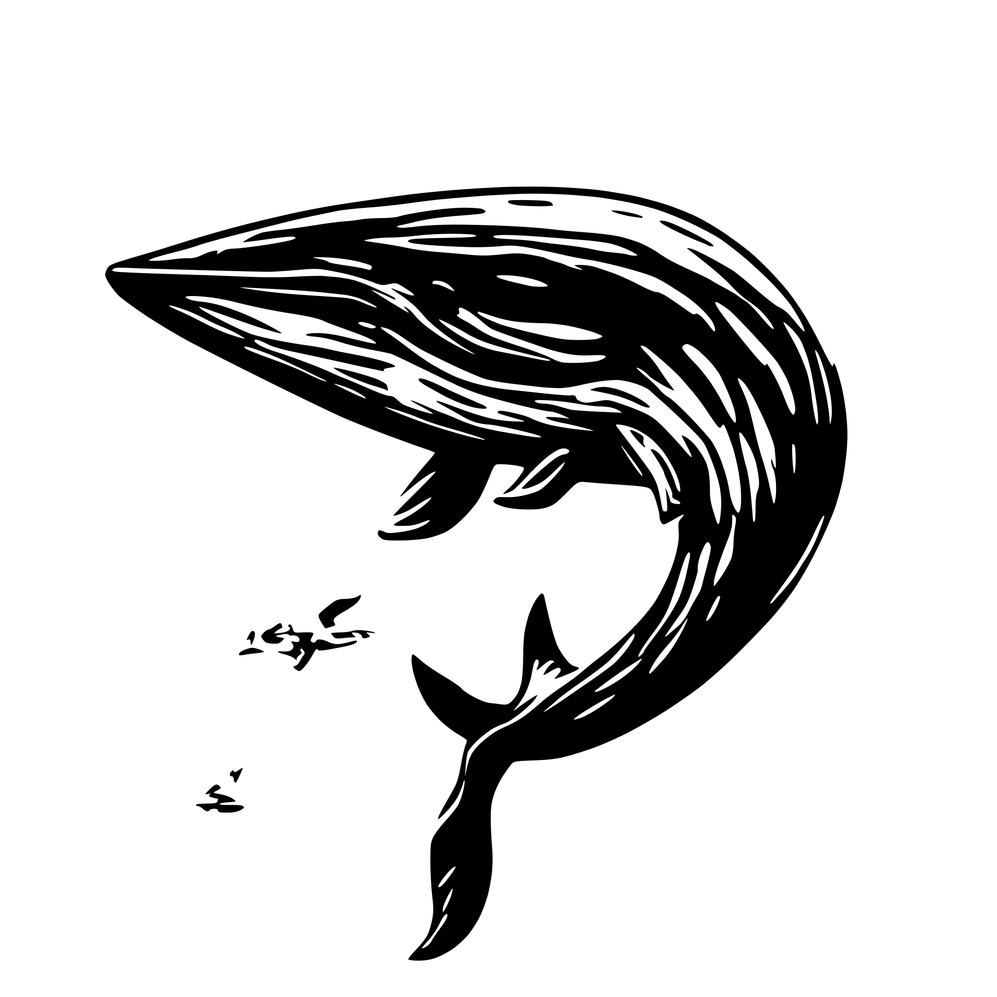 AI-generated SVG of a minimalist scientist whale