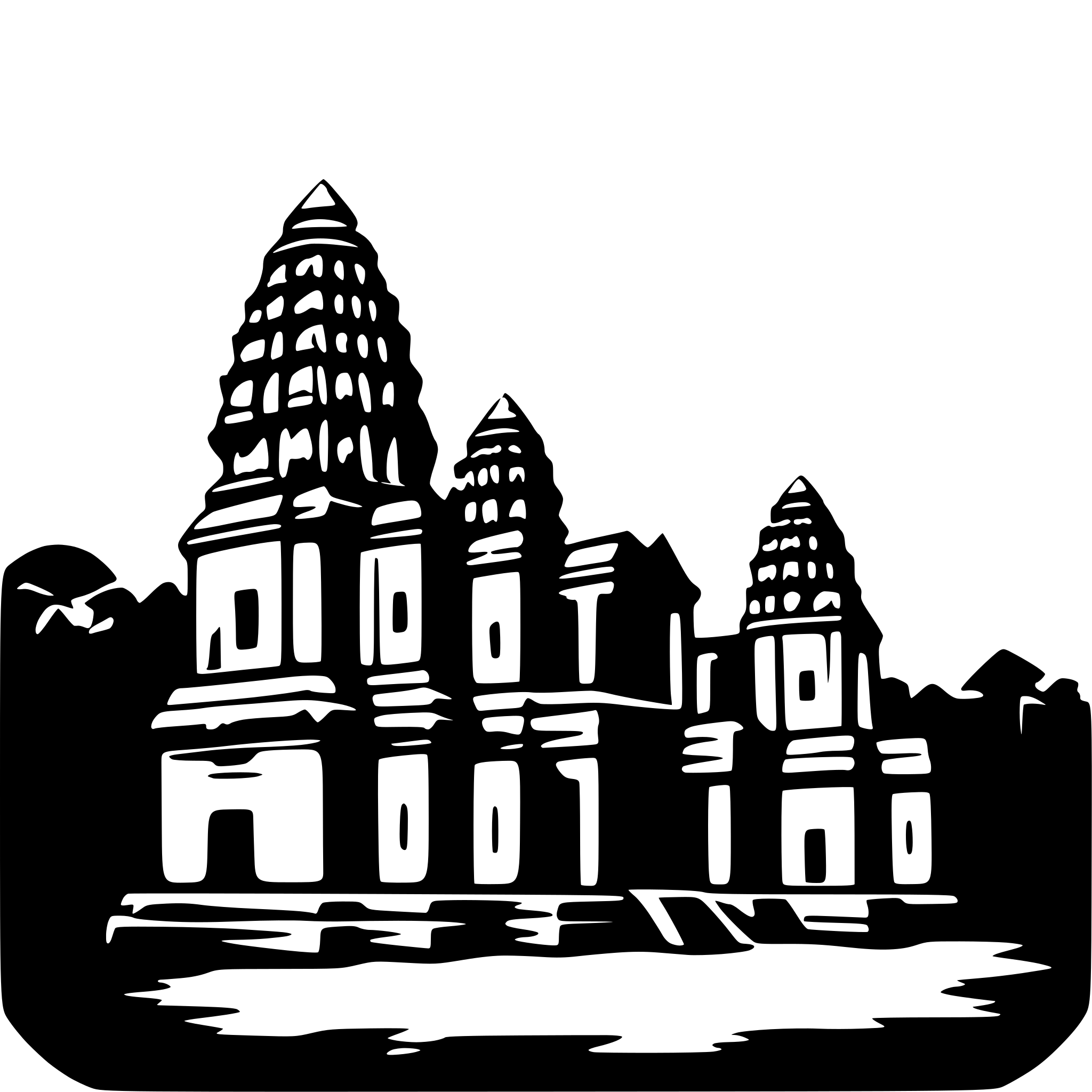 AI-generated SVG of a angkor wat