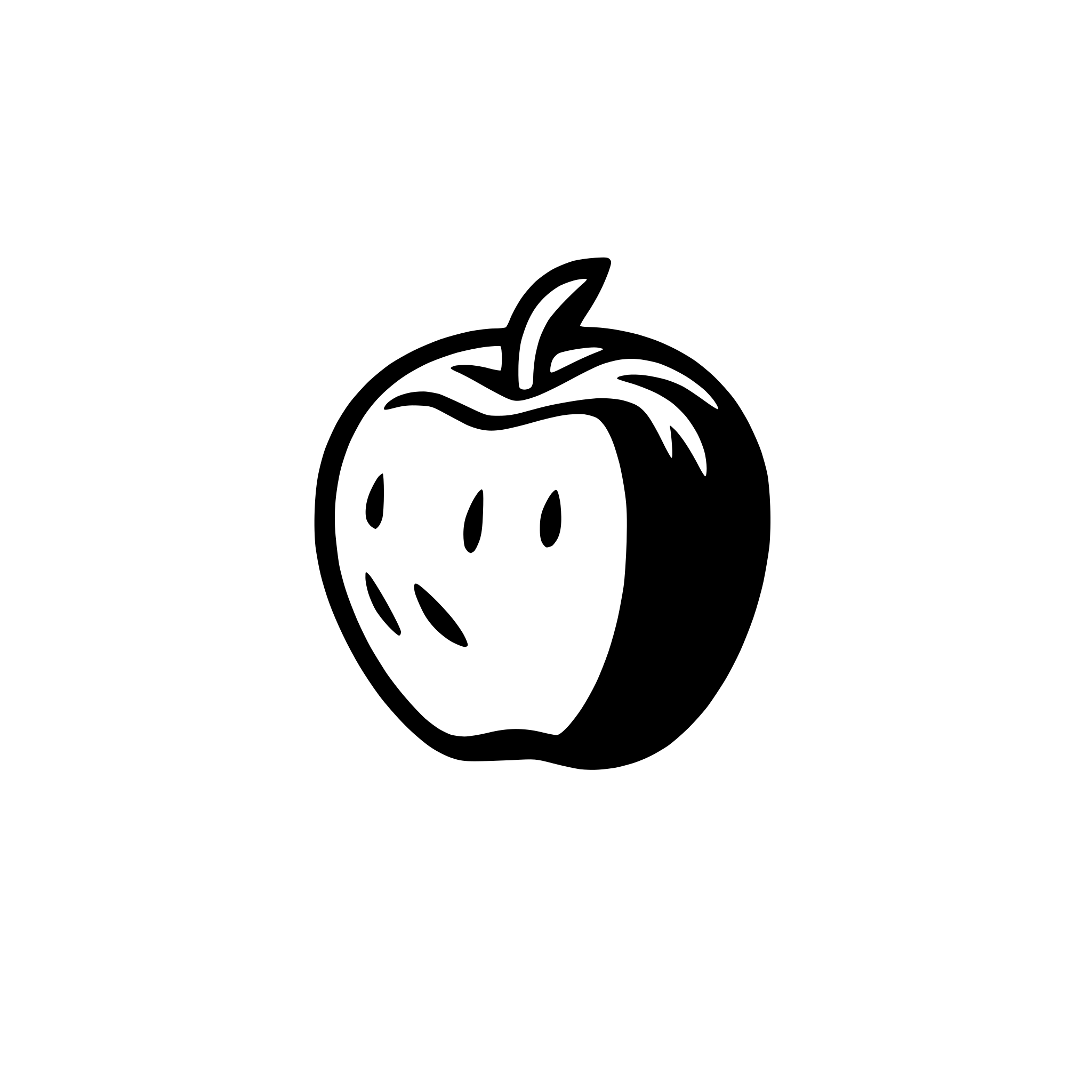 AI-generated SVG of 'apple with bite taken'
