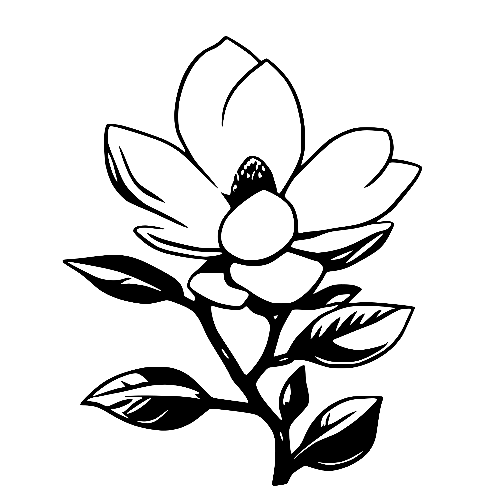 AI-generated SVG of 'magnolia'