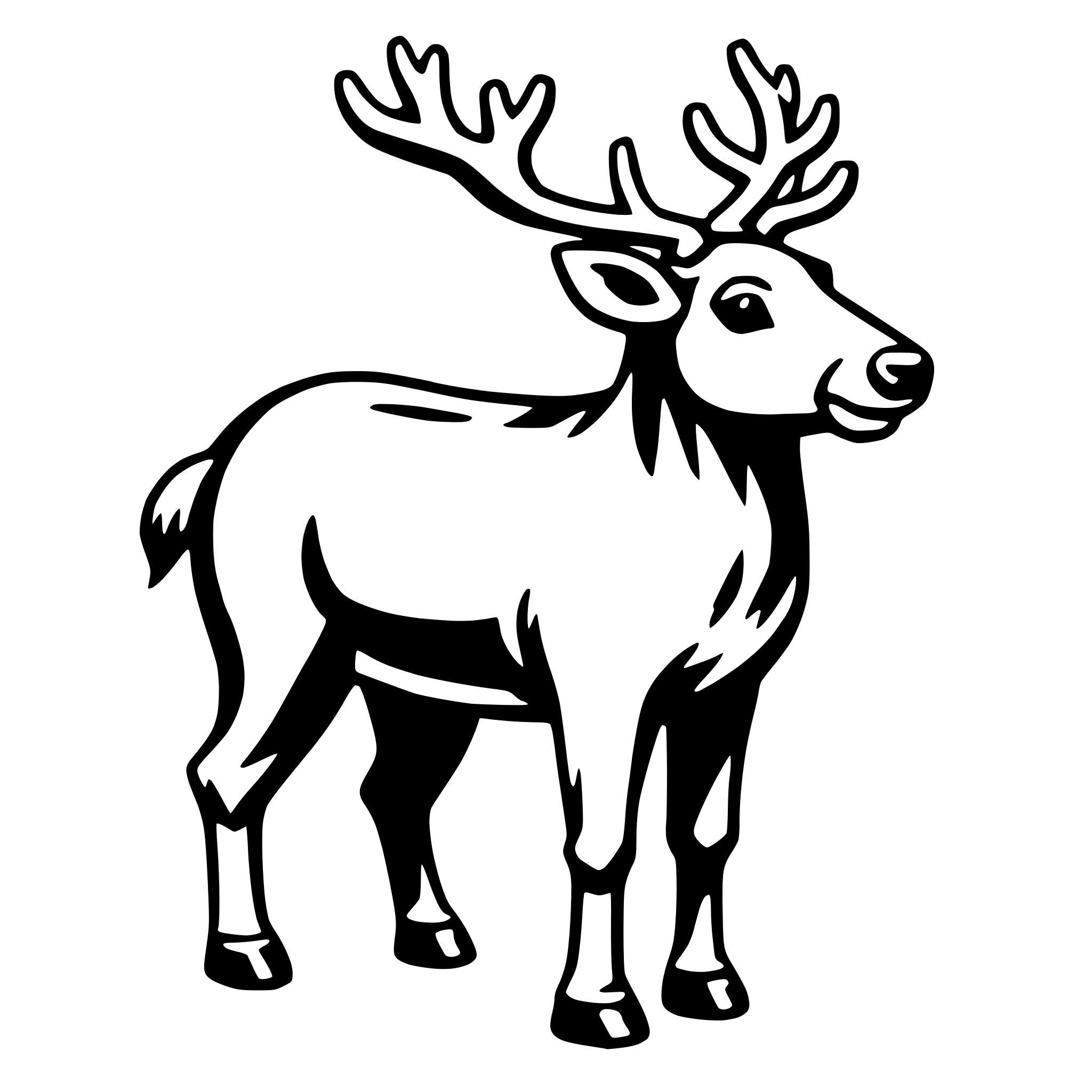 AI-generated SVG of 'reindeer'