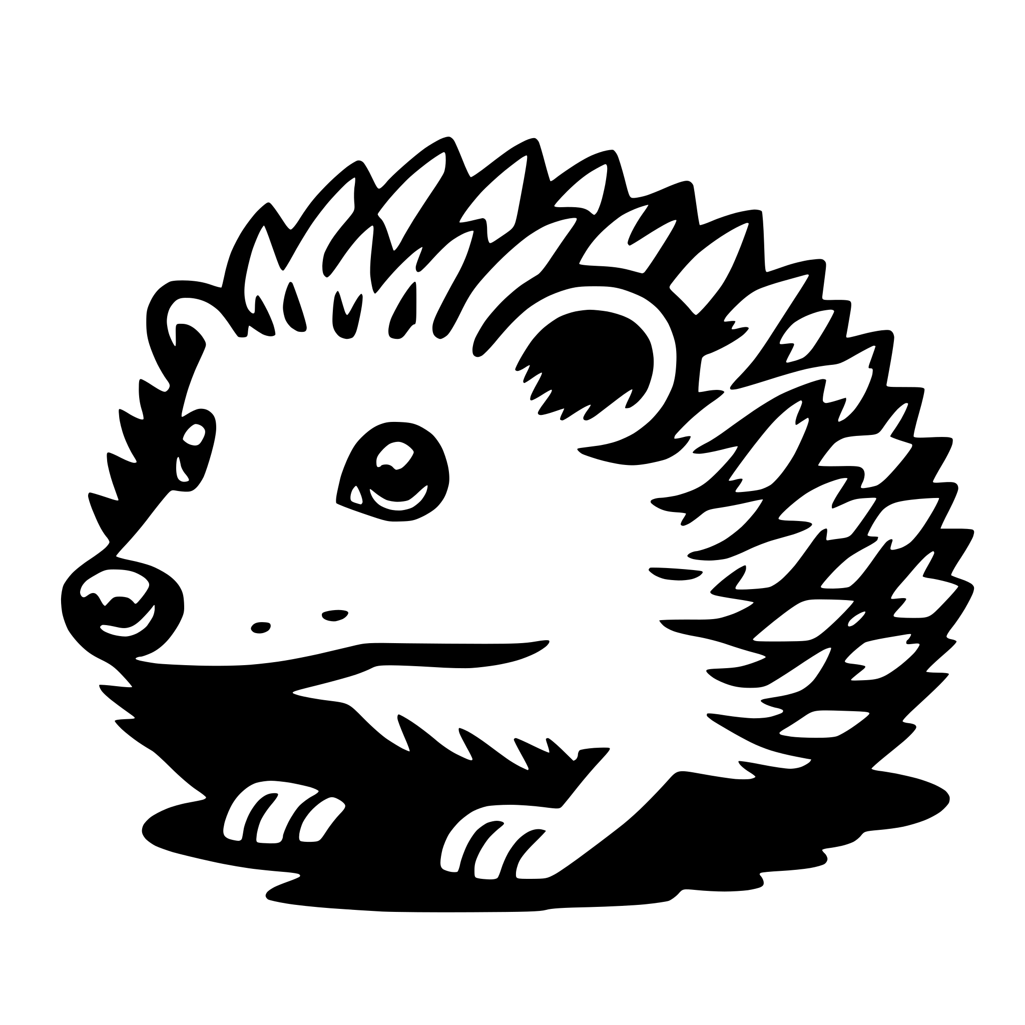 AI-generated SVG of a hedgehog