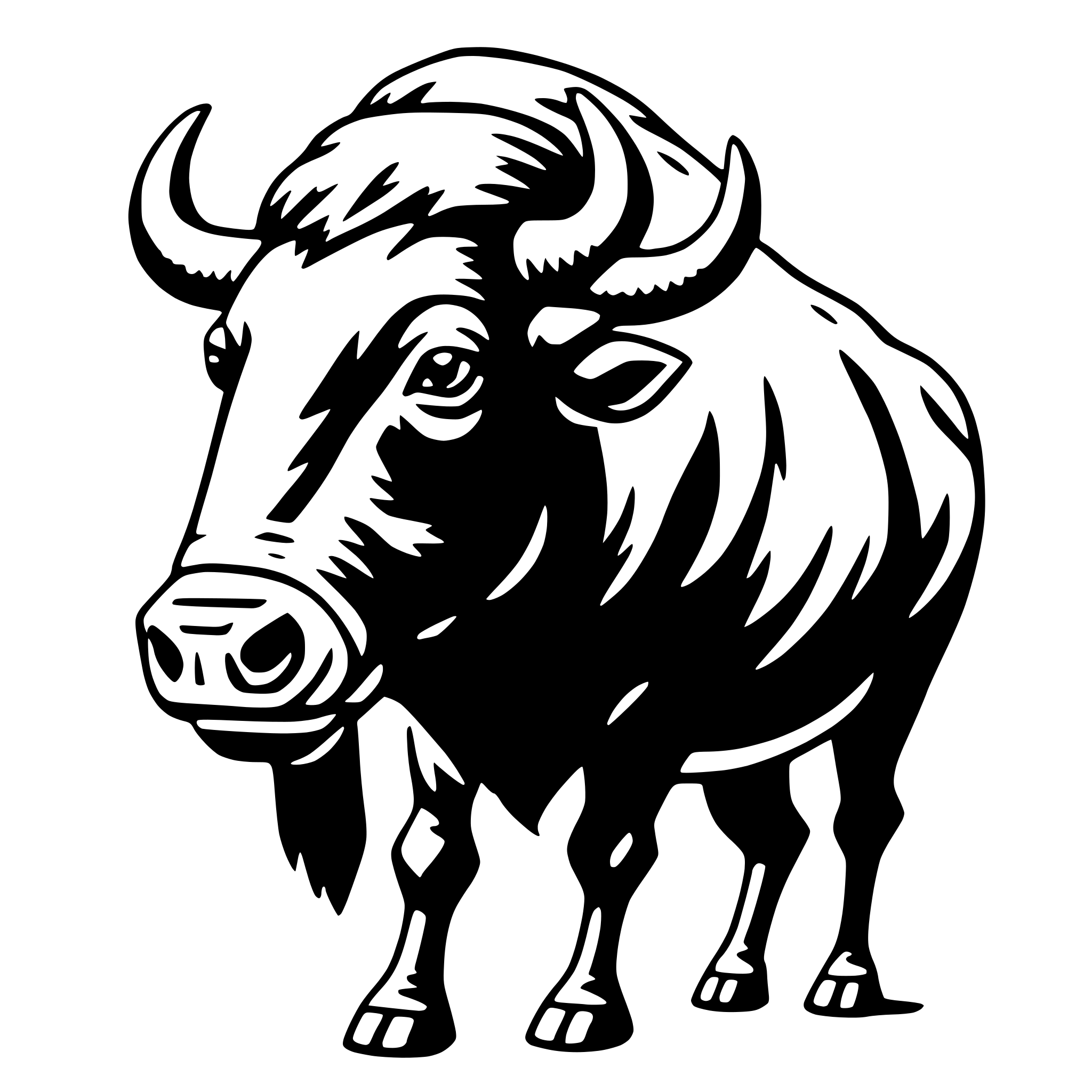 AI-generated SVG of 'bison'