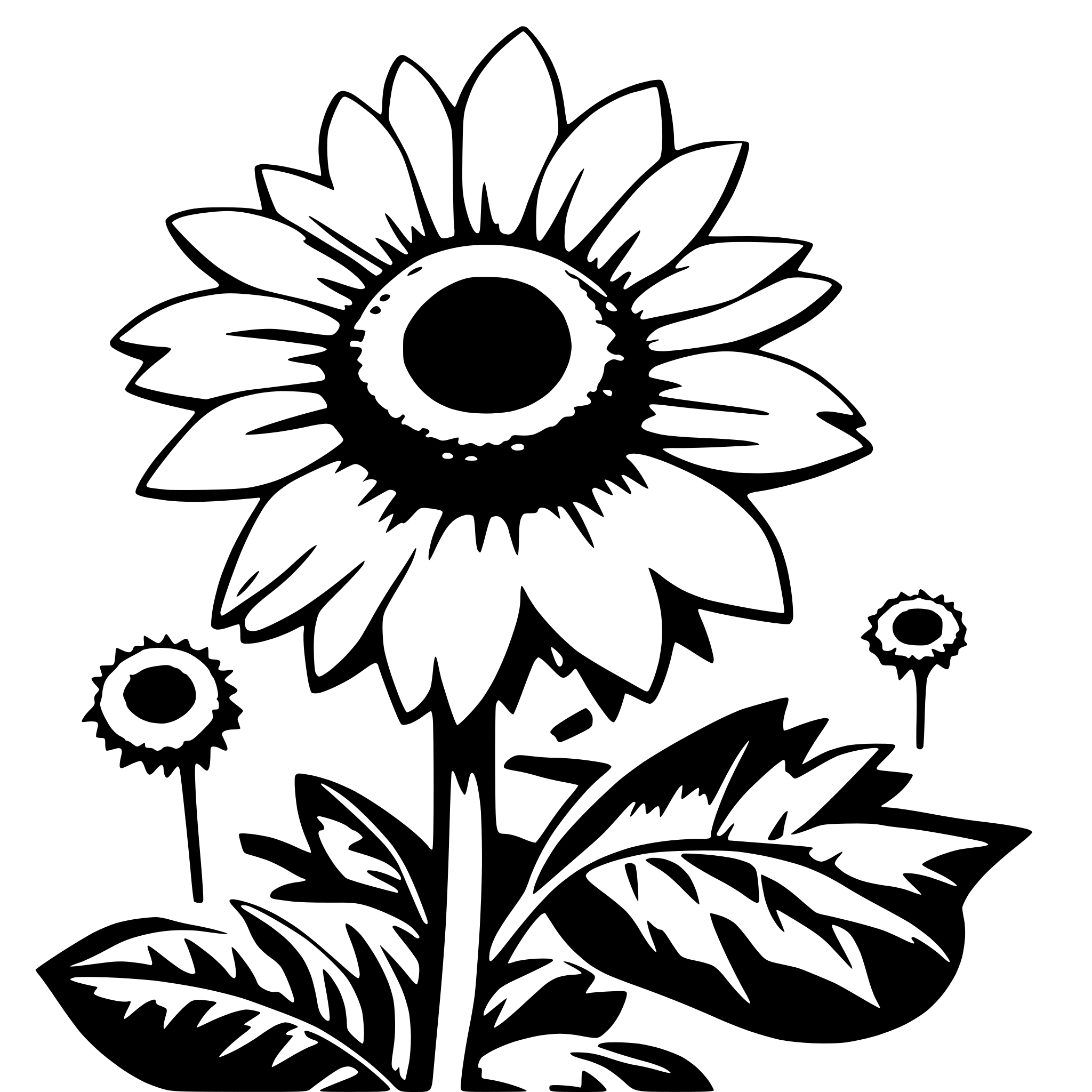 AI-generated SVG of 'girassol'