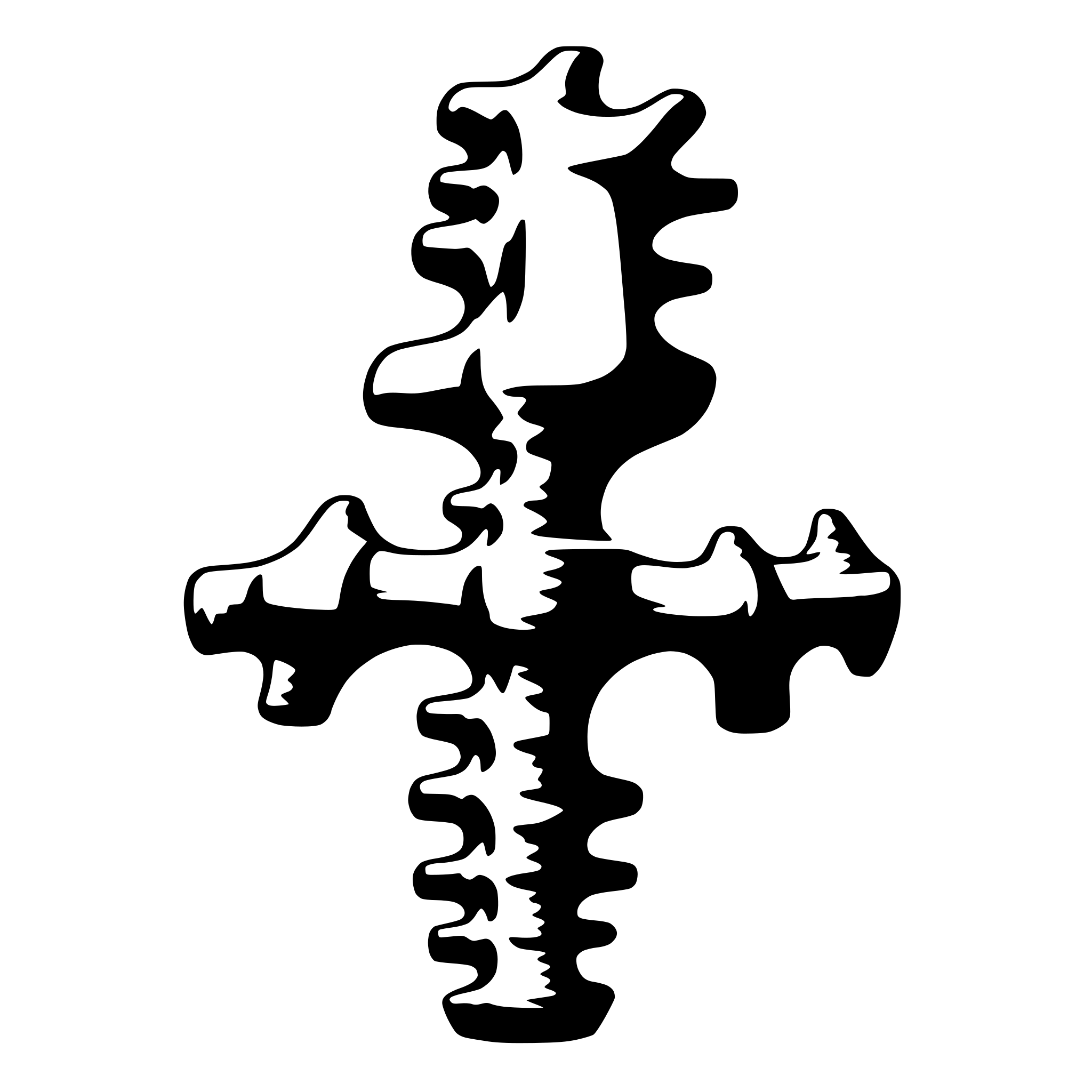 AI-generated SVG of 'vertebrae icon looks like mandelbrot white back ground'