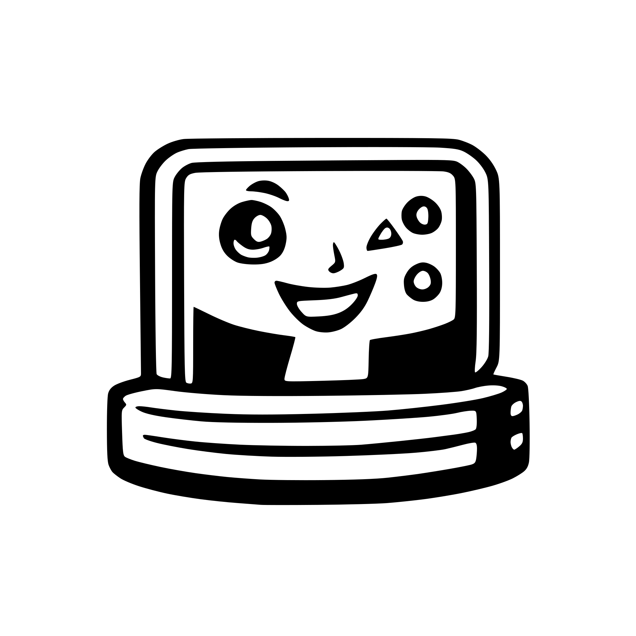 AI-generated SVG of a video library icon, flat, for kids