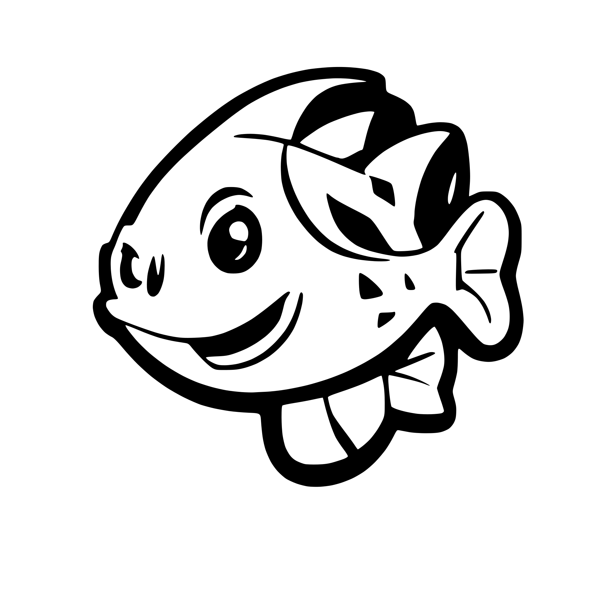 AI-generated SVG of 'cartoon fish'