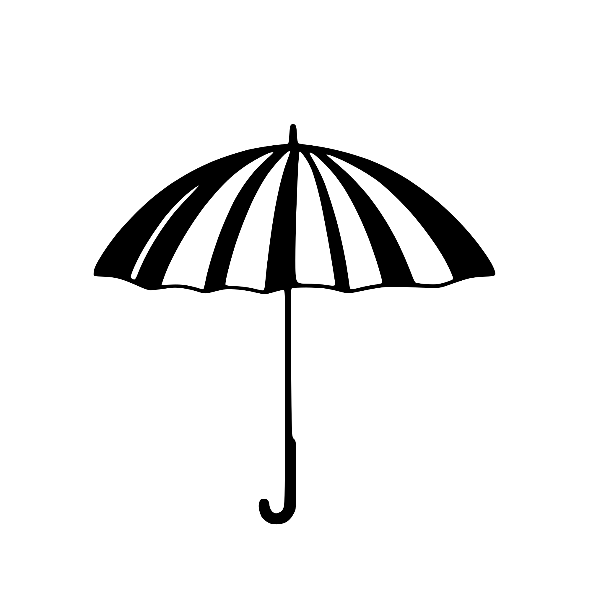 AI-generated SVG of a umbrella in heavy rain
