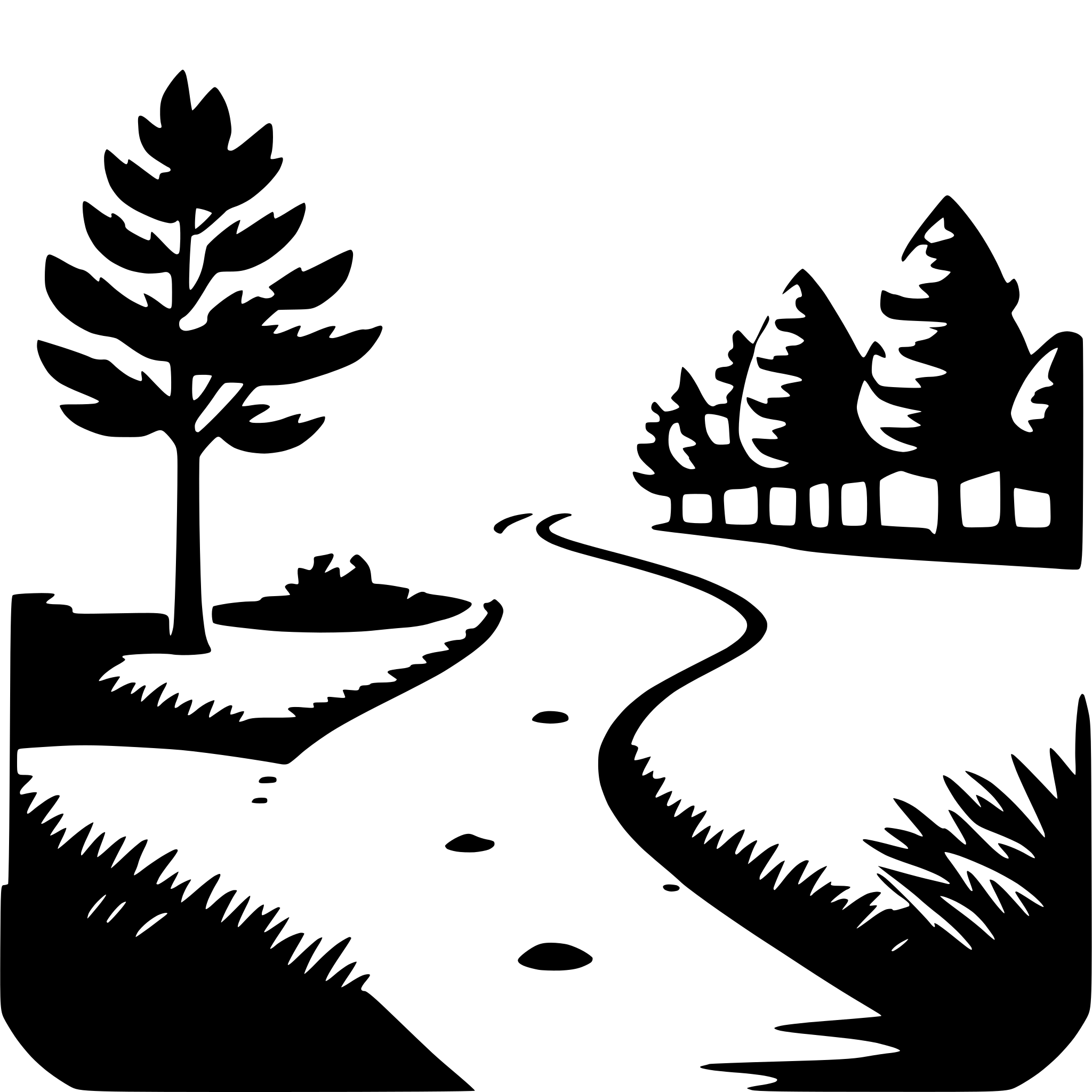 AI-generated SVG of a nature walk