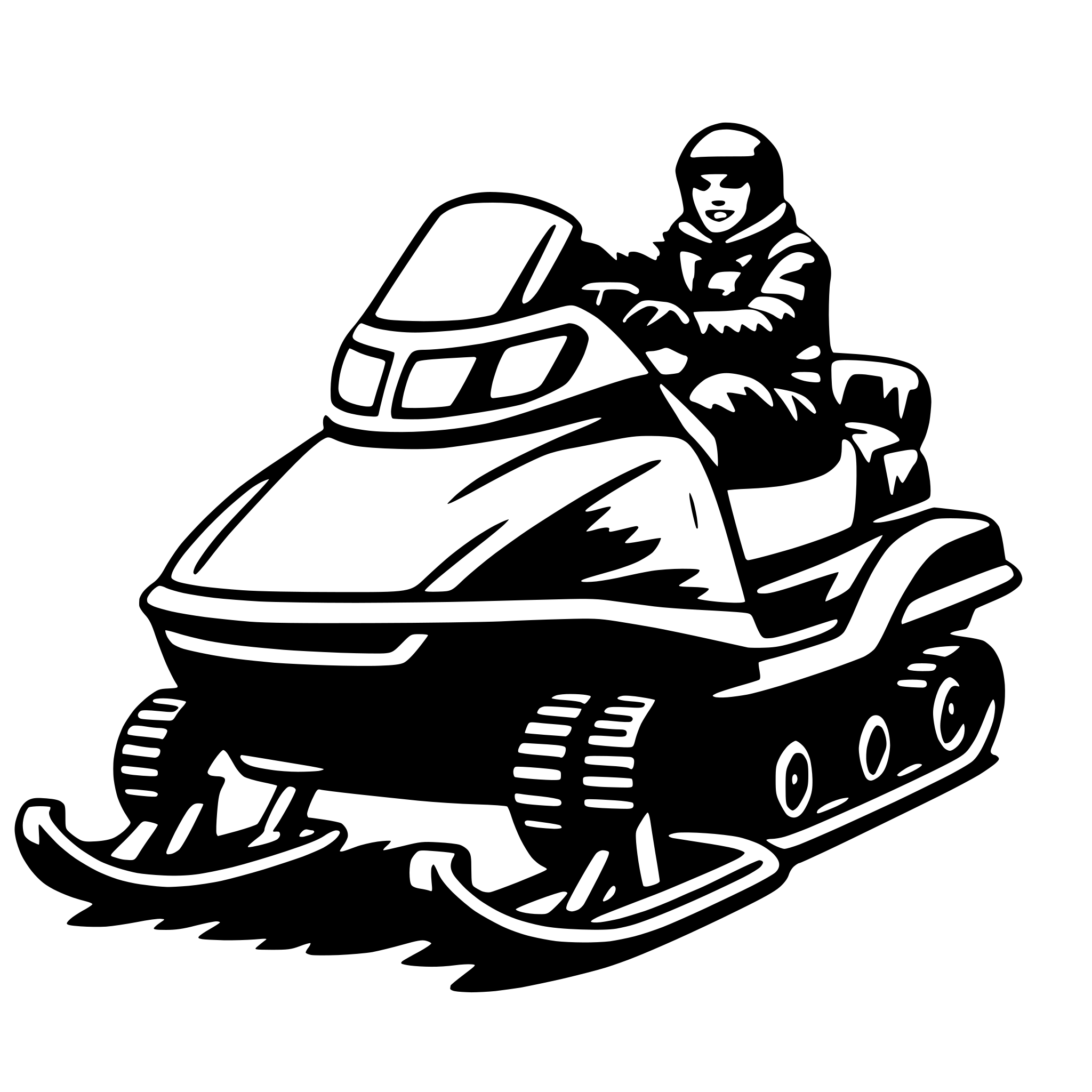 AI-generated SVG of a snowmobile