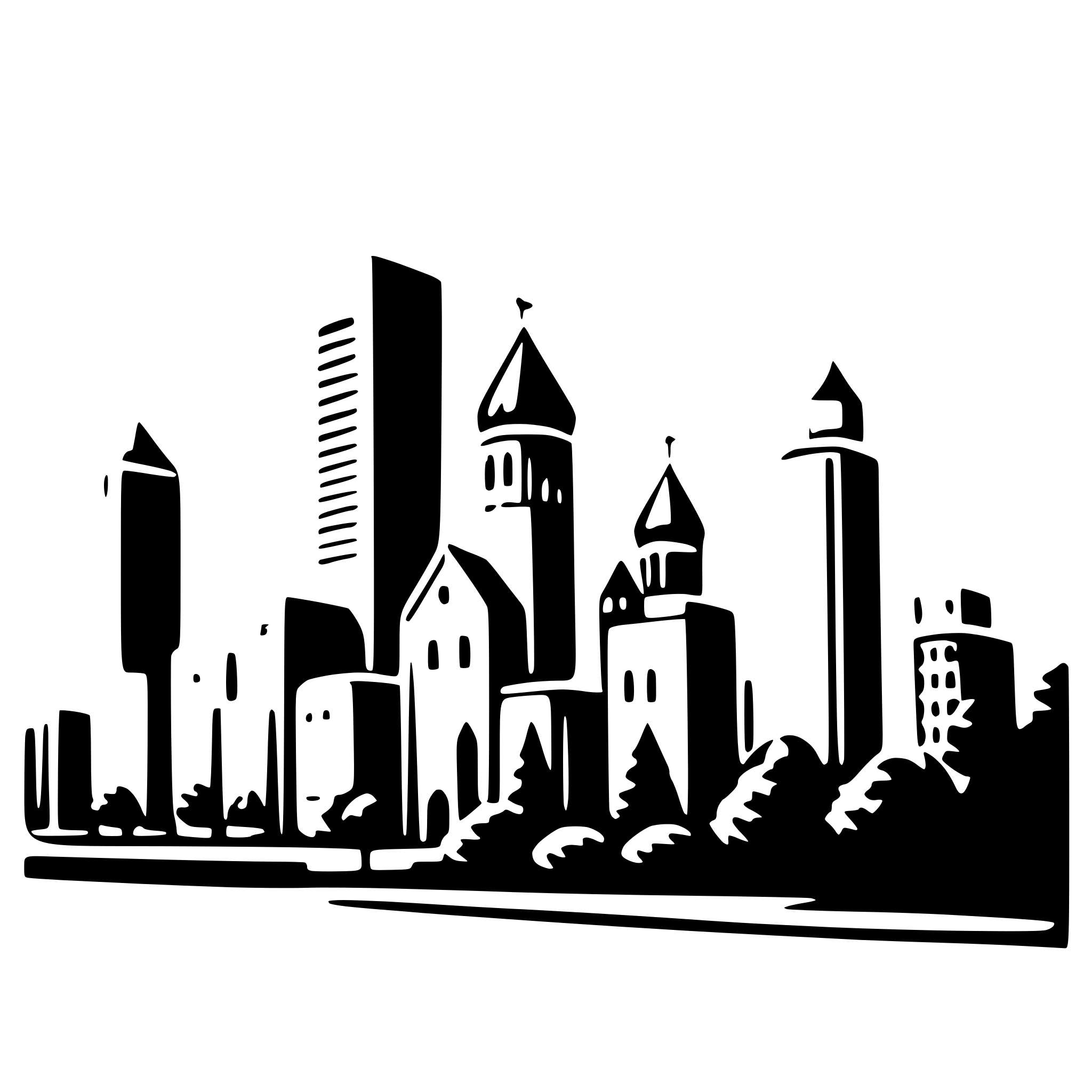 AI-generated SVG of a city skyline