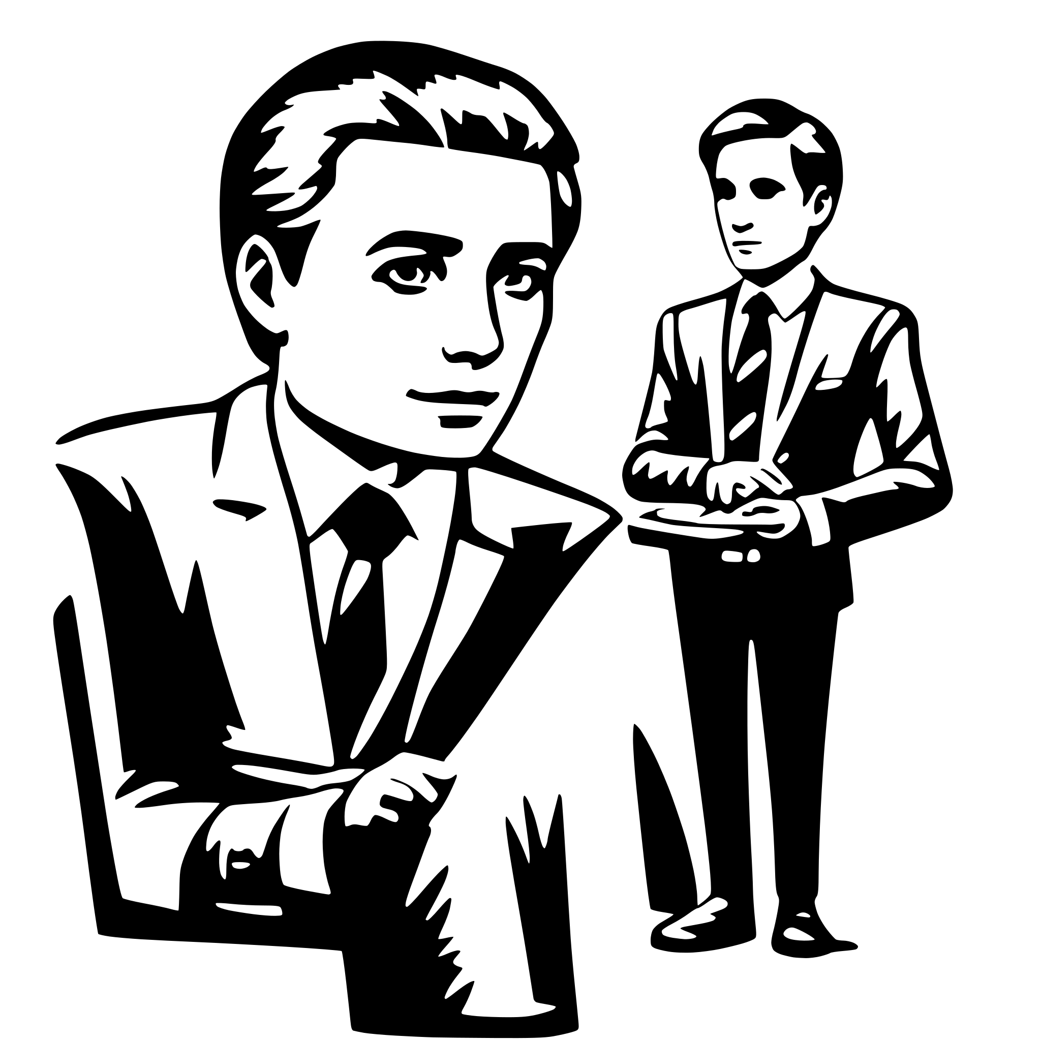 AI-generated SVG of 'business man consulting'