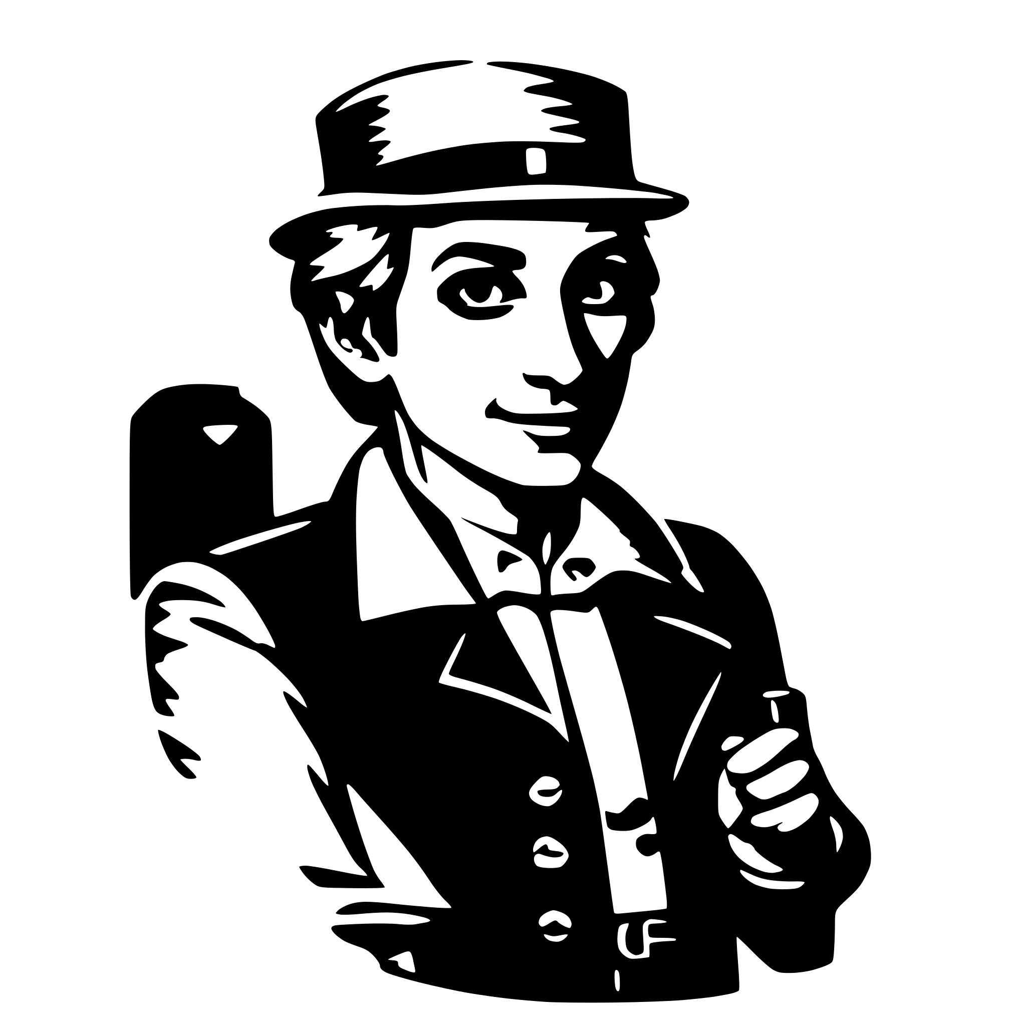 AI-generated SVG of 'cunning linguist'