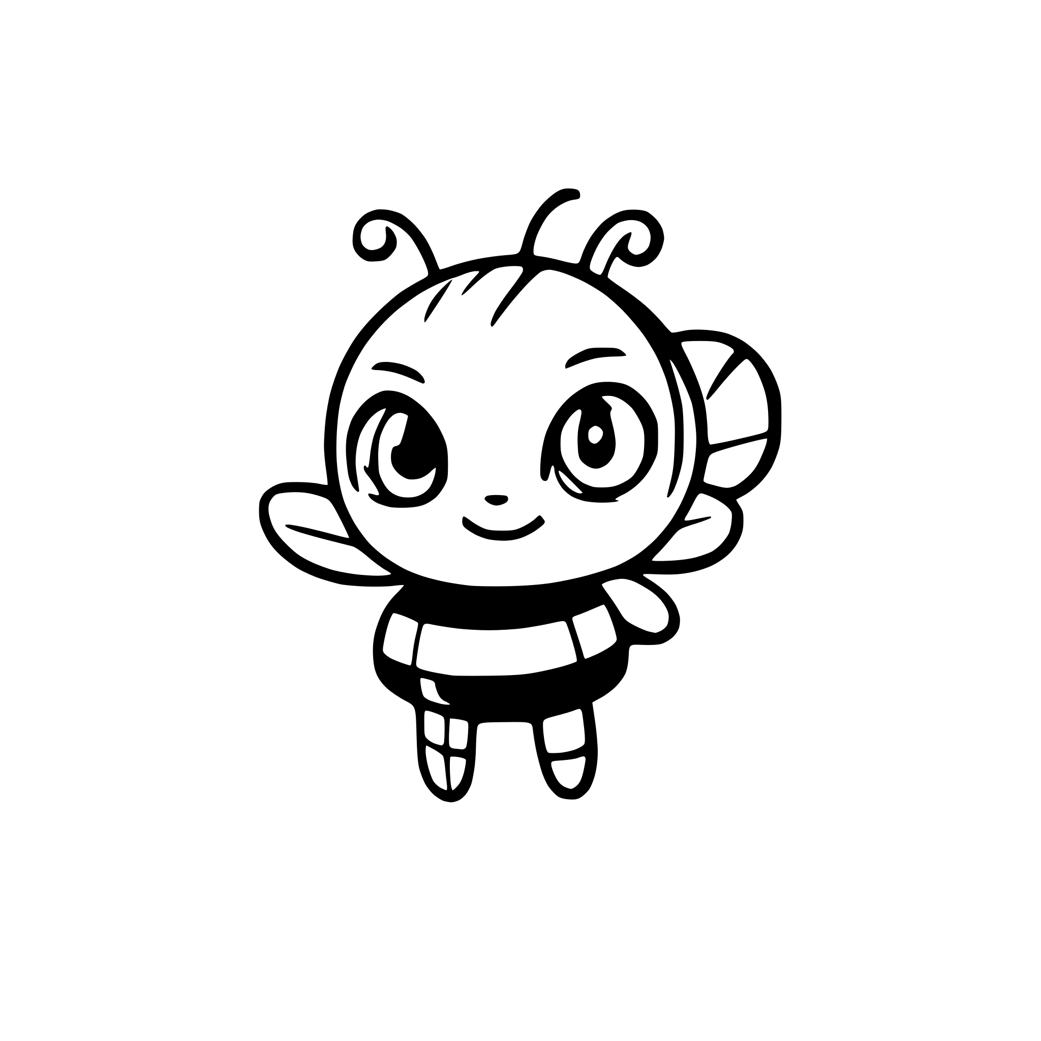 AI-generated SVG of a cute bee