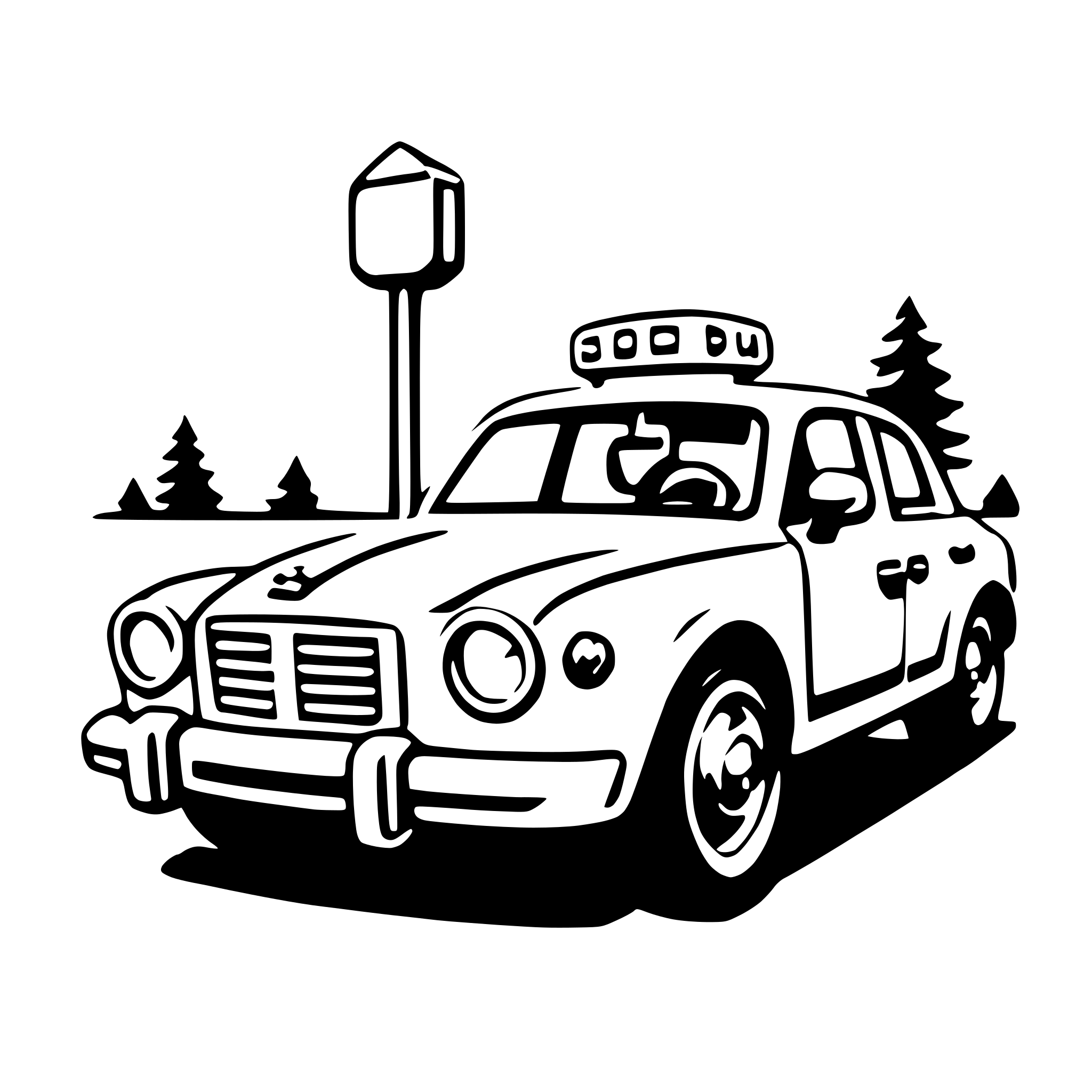AI-generated SVG of a police car
