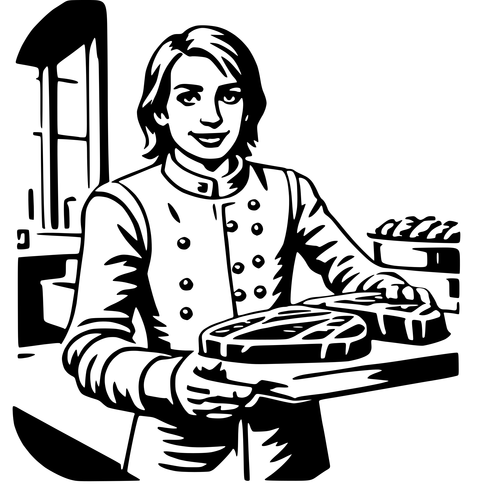AI-generated SVG of a butcher