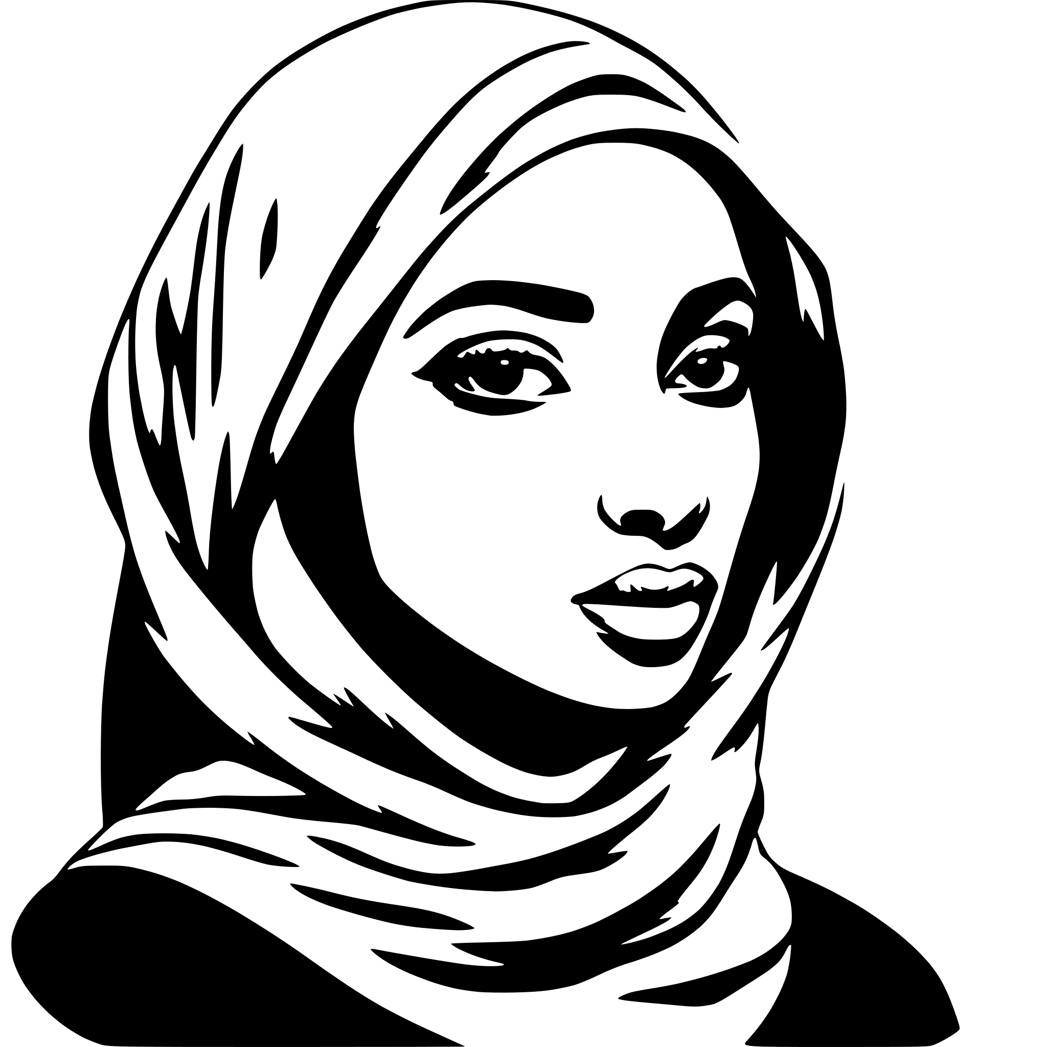 AI-generated SVG of 'beautiful african woman in hijab'
