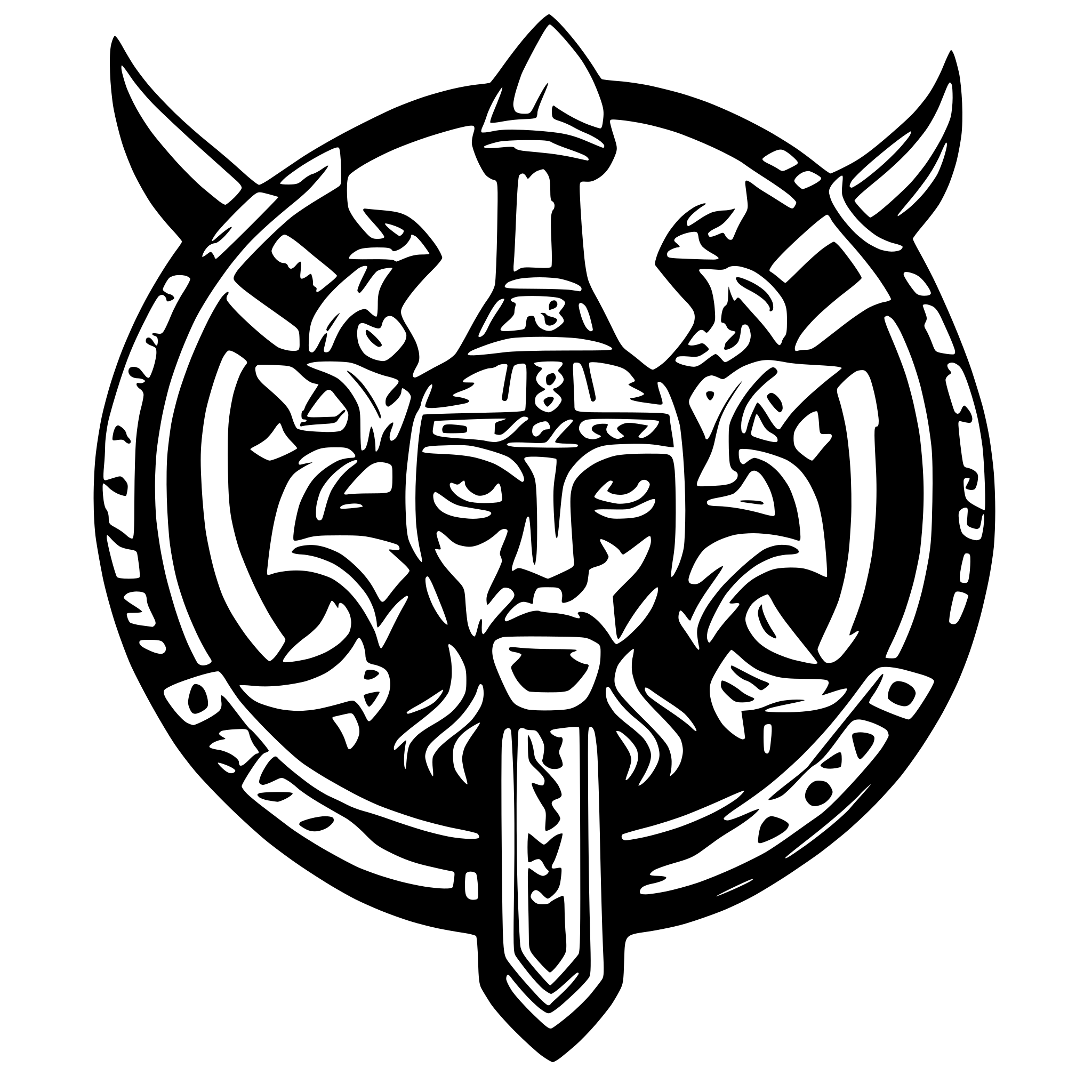AI-generated SVG of 'viking symbols'