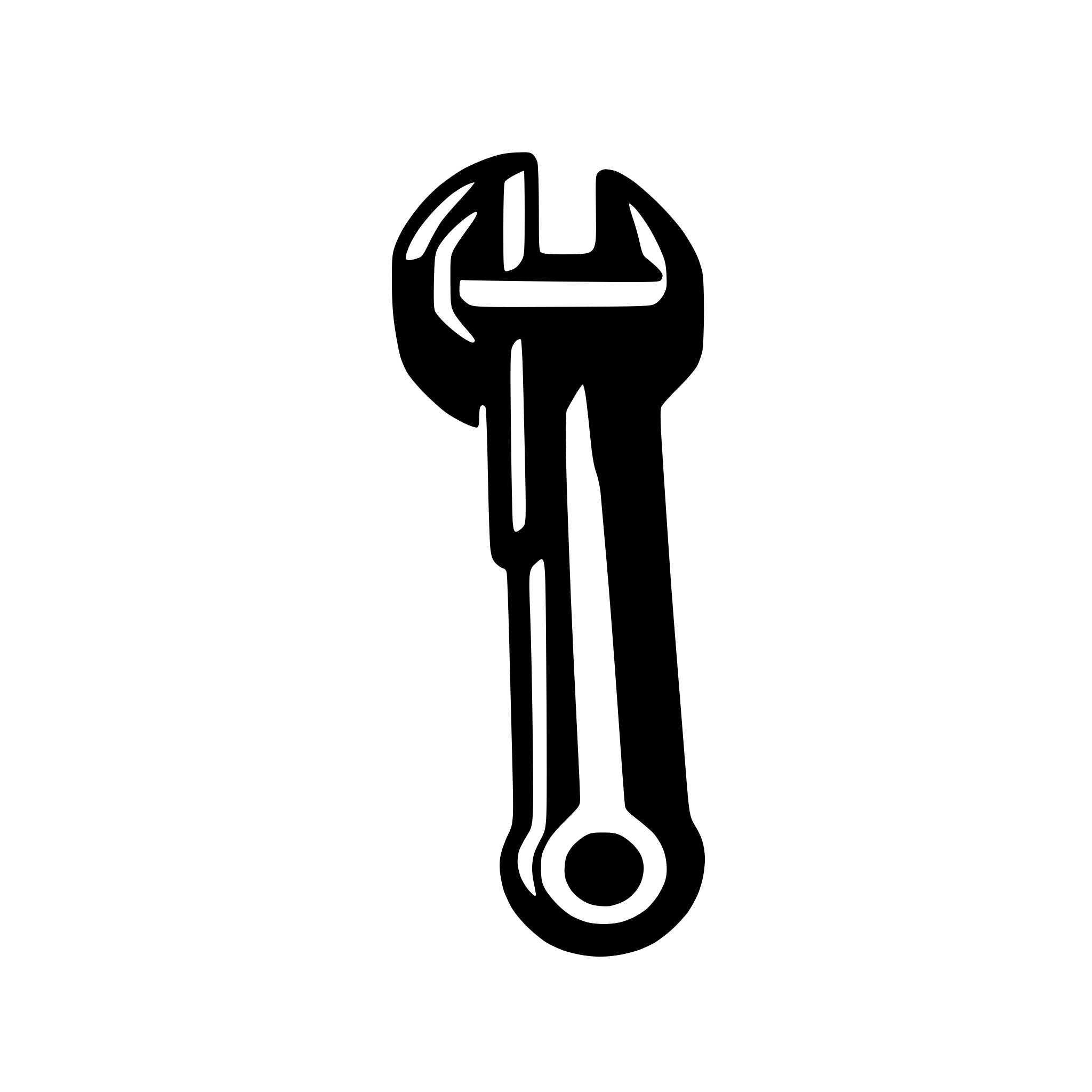 AI-generated SVG of a A stylized wrench icon in a minimalistic flat design, outlined in clear black or dark gray strokes, without fill, of medium width, highlighted on a white background. The key should be large and clearly visible, with smooth curves and modern proportions, suitable for use in a technical user interface or tool interfaces. It is tilted 45 degrees and has concise shapes that will show that this section is under development.