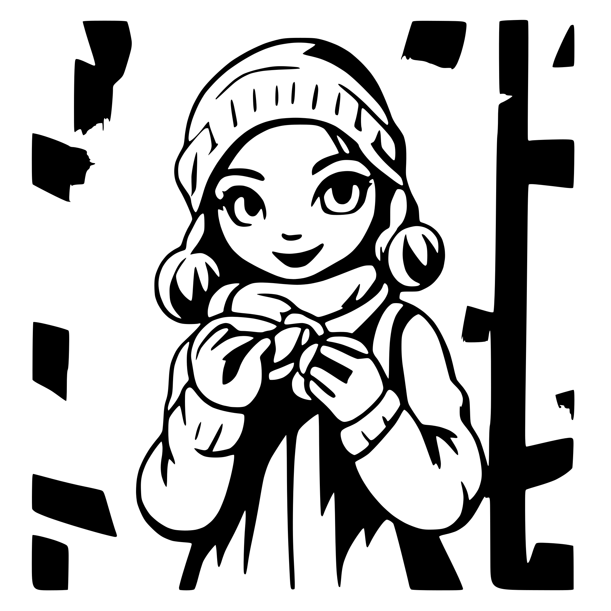 AI-generated SVG of a hands knitting wool