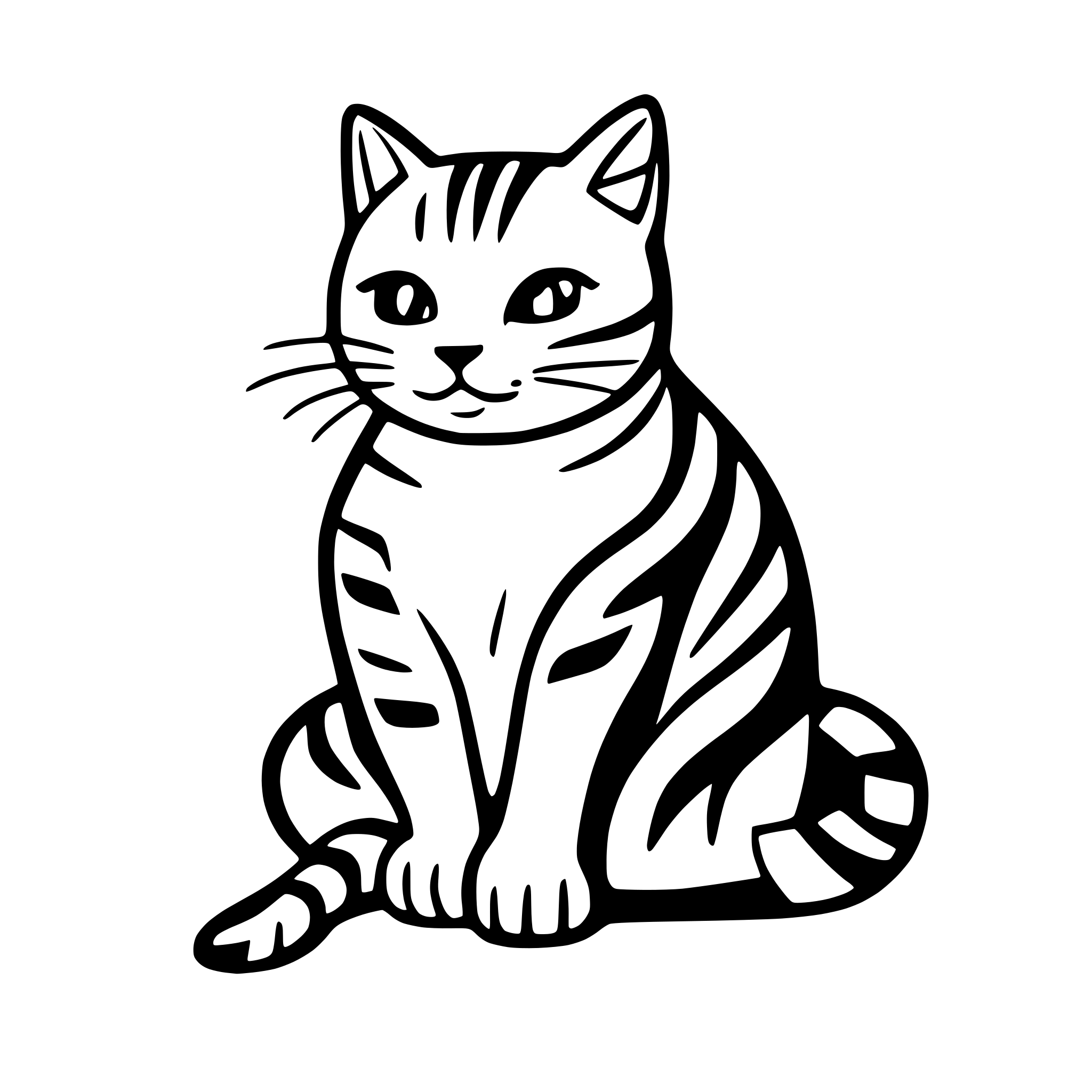 AI-generated SVG of a cat fishing same thickness line closed contures AI-generated SVG of a cat fishing same thickness line closed contures