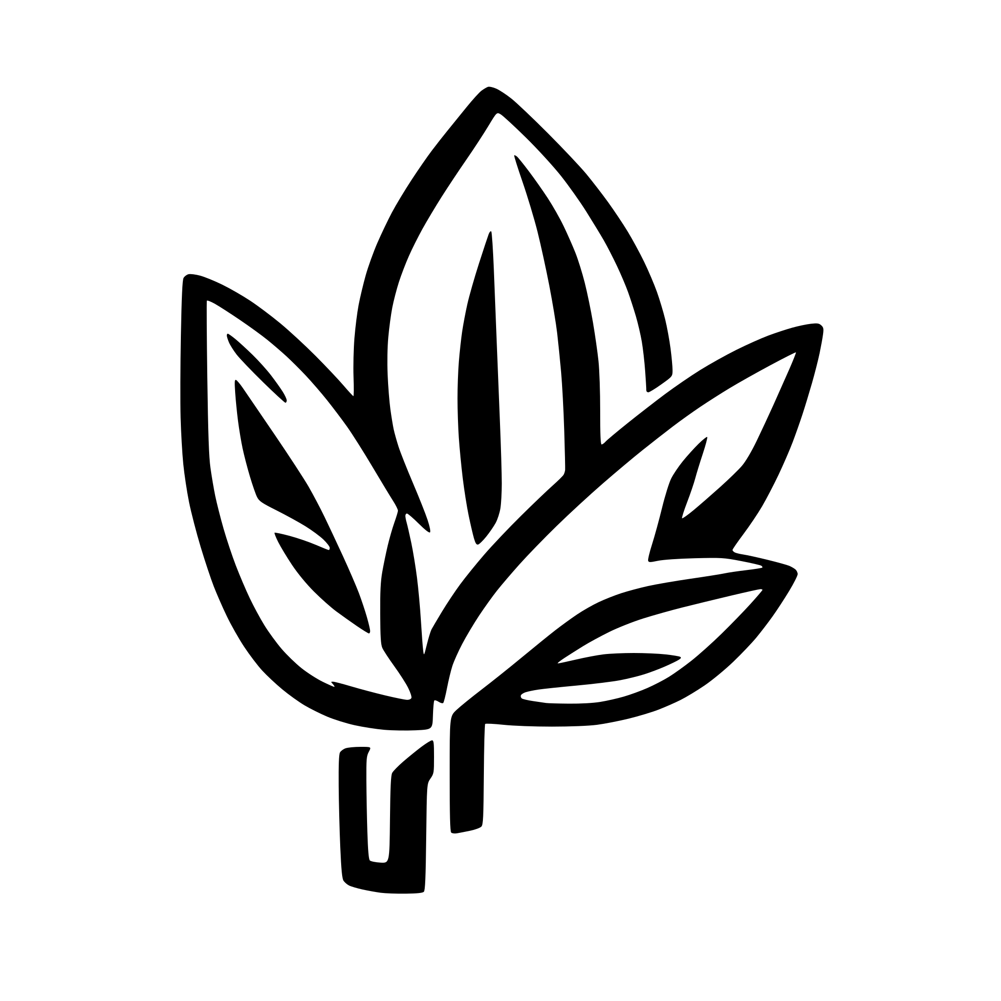 AI-generated SVG of a Stylized Cannabis Indica Leaf OUTLINE ONLY, Short Broad Serrated Leaflets, Blank Background, No inner linework, geometrically shaped, mirror image left right no inner lines