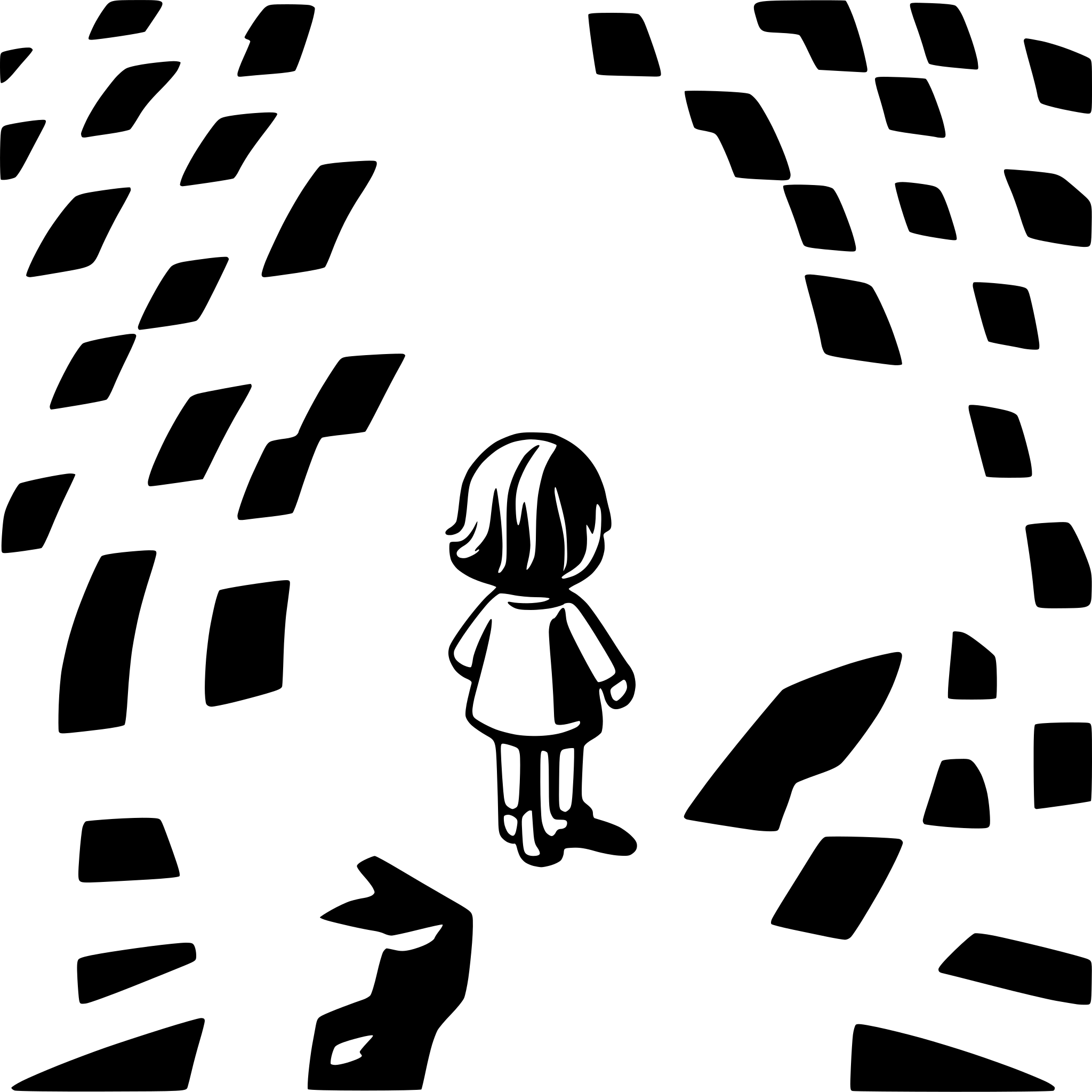 AI-generated SVG of a Illustration style, white background, a small person hesitates in front of multiple paths