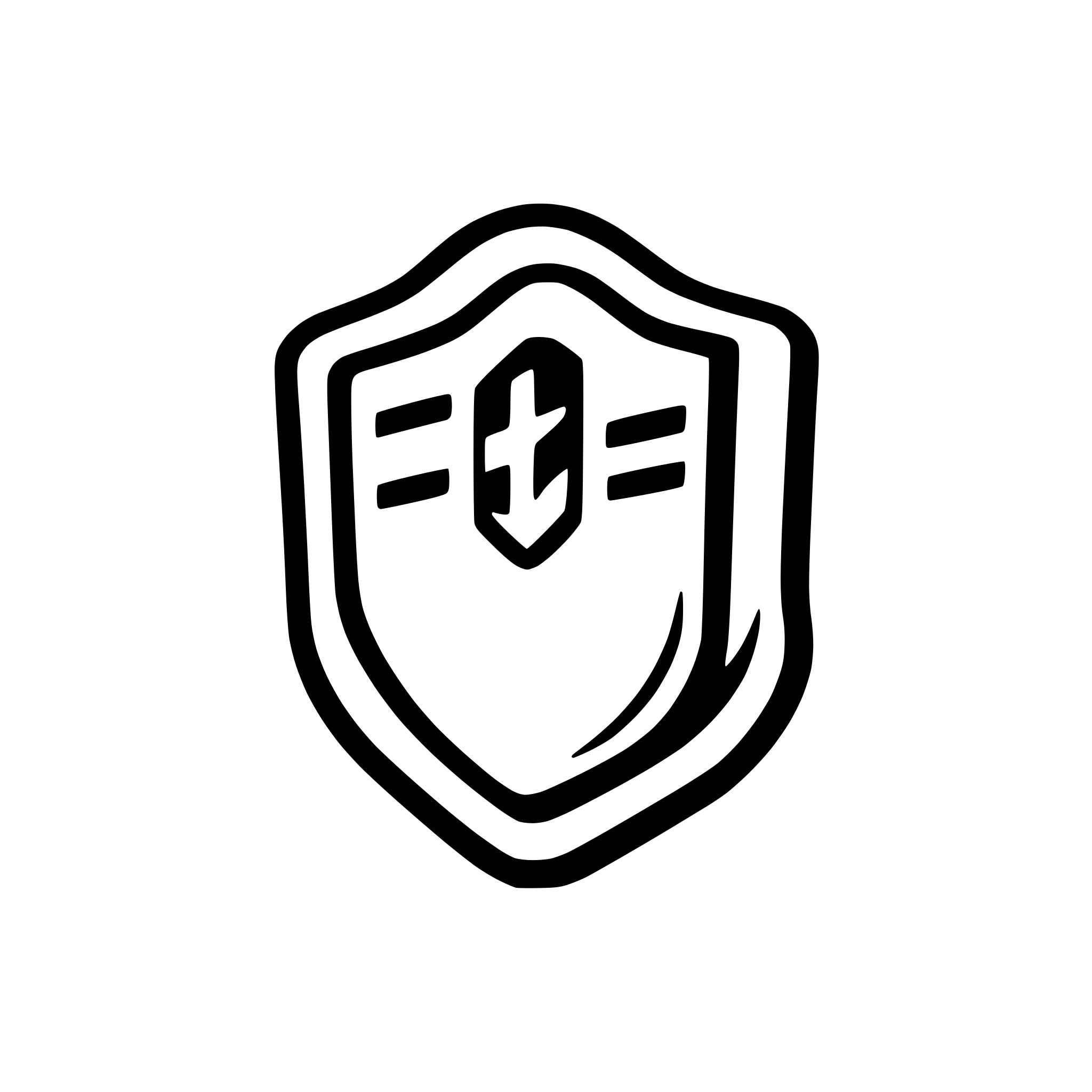 AI-generated SVG of a a sheild. inside should be a envelope with a checkmark inside