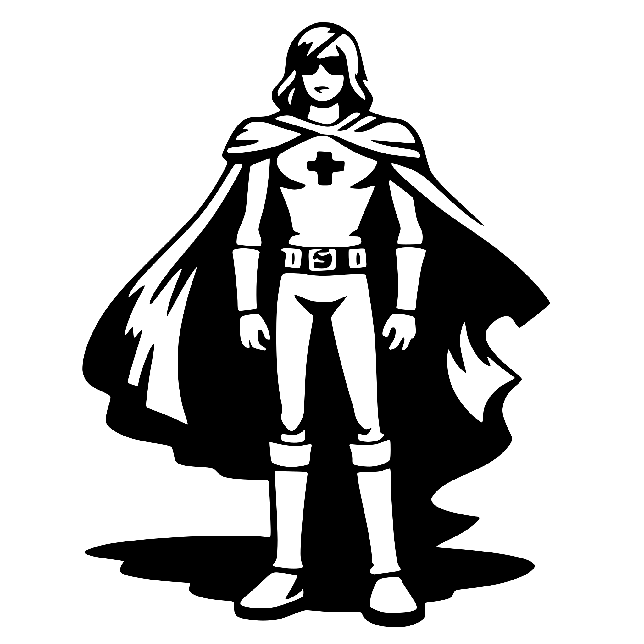 AI-generated SVG of a superhero