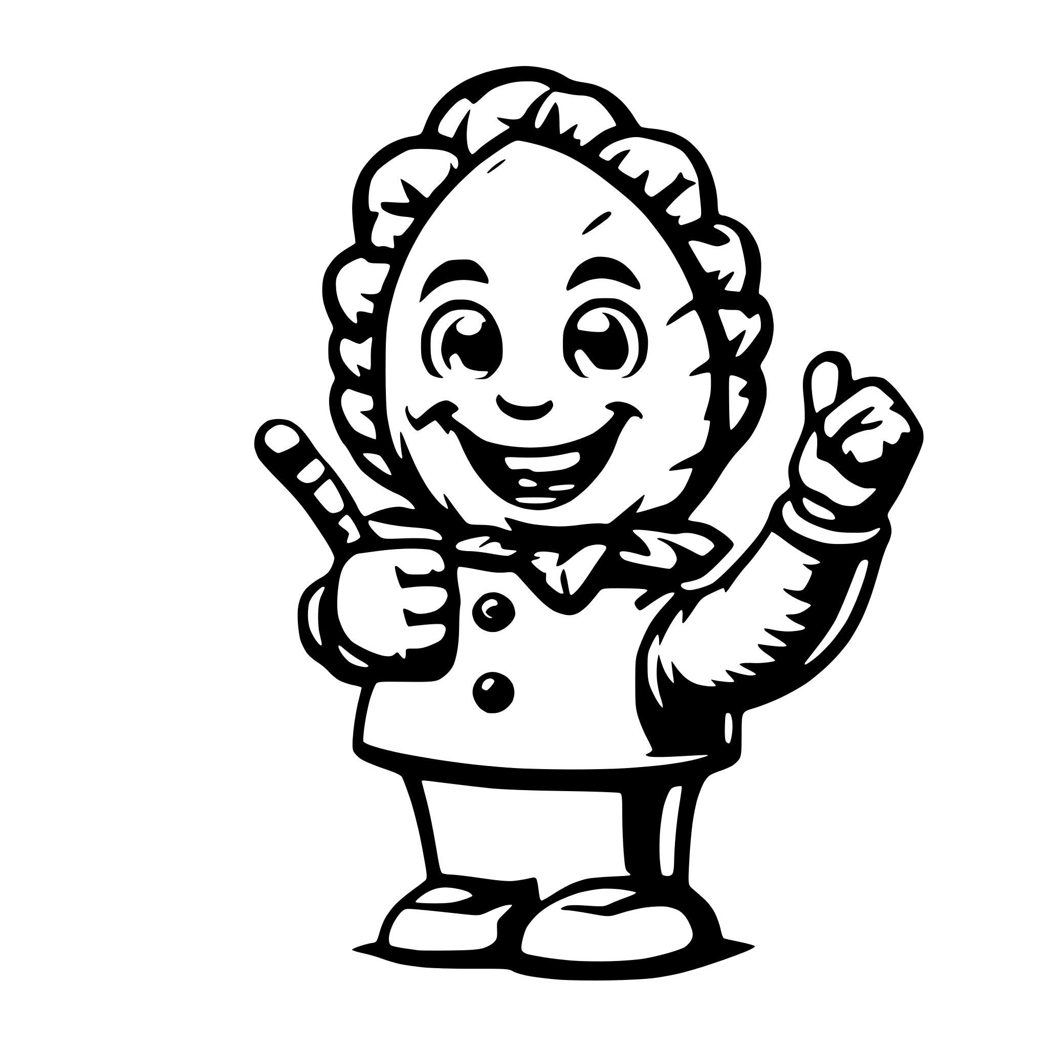 AI-generated SVG of a lettuce holding a thumb up