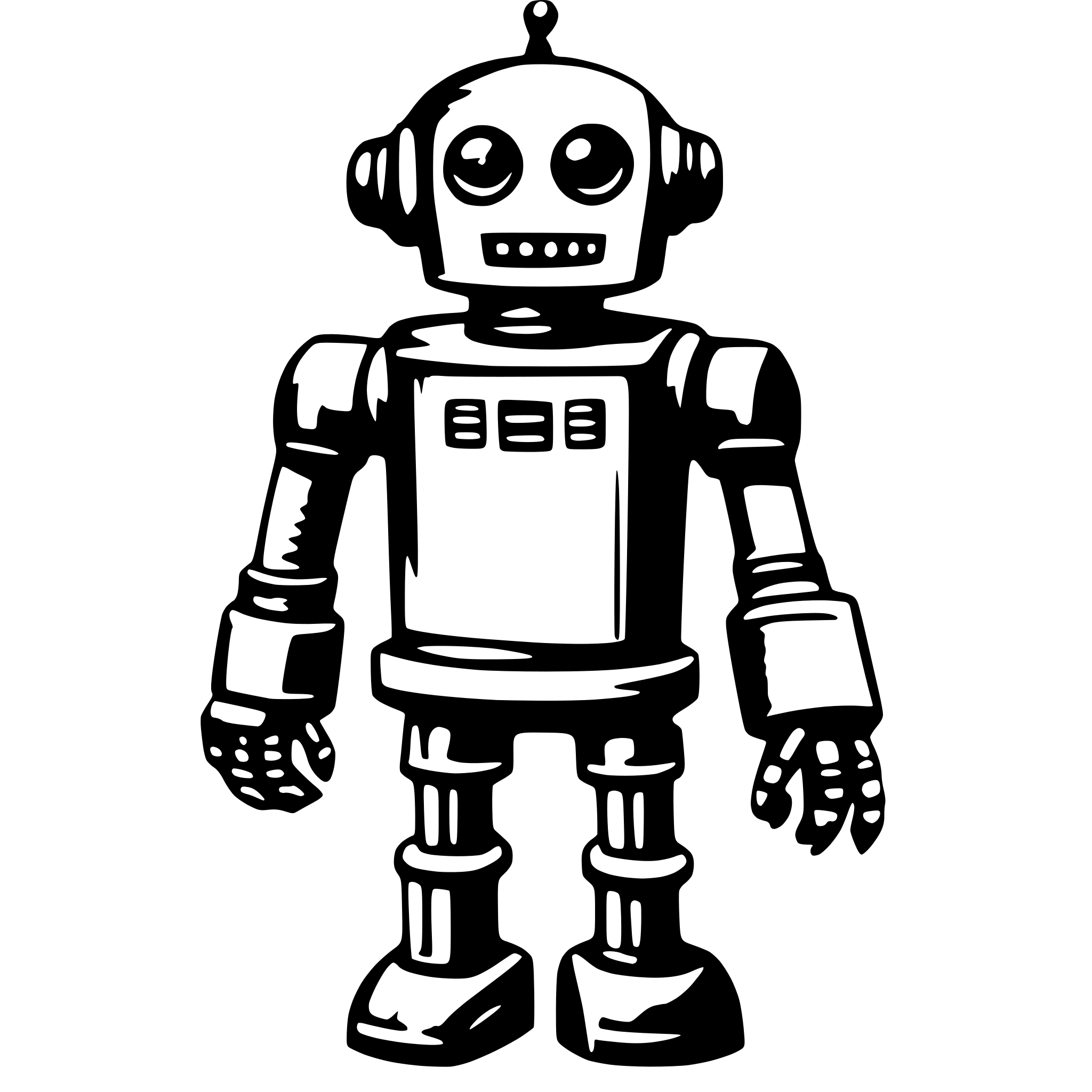 AI-generated SVG of 'Draw a robot'