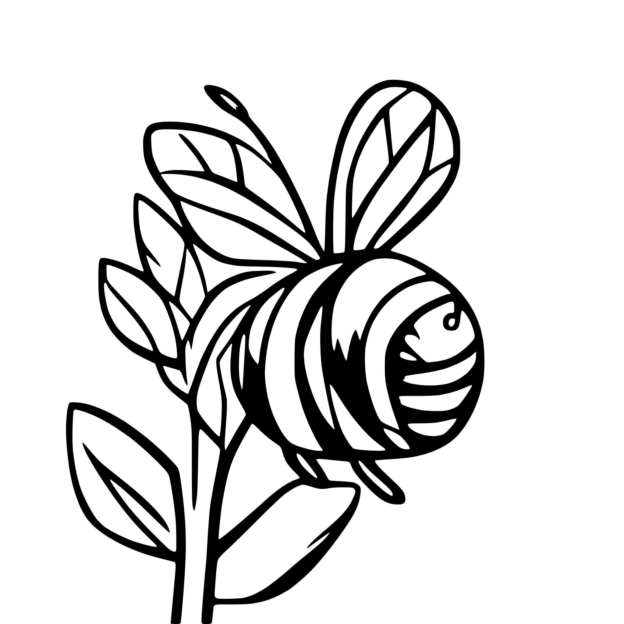 AI-generated SVG of a Bee side view