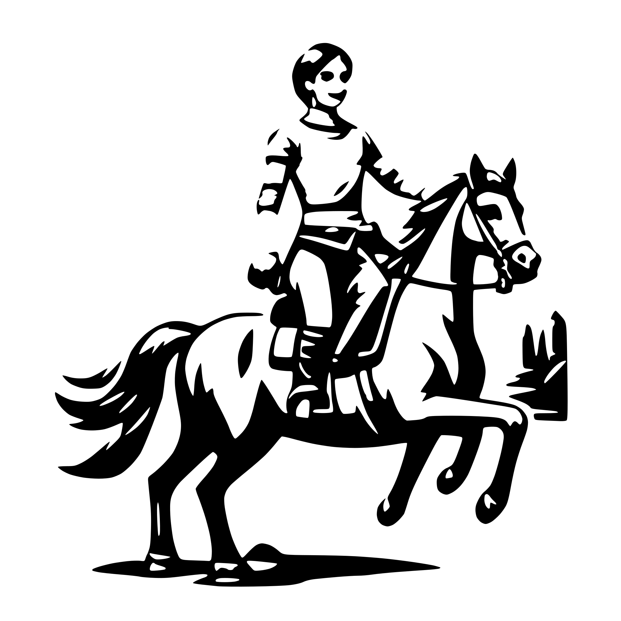 AI-generated SVG of 'Horse riding'
