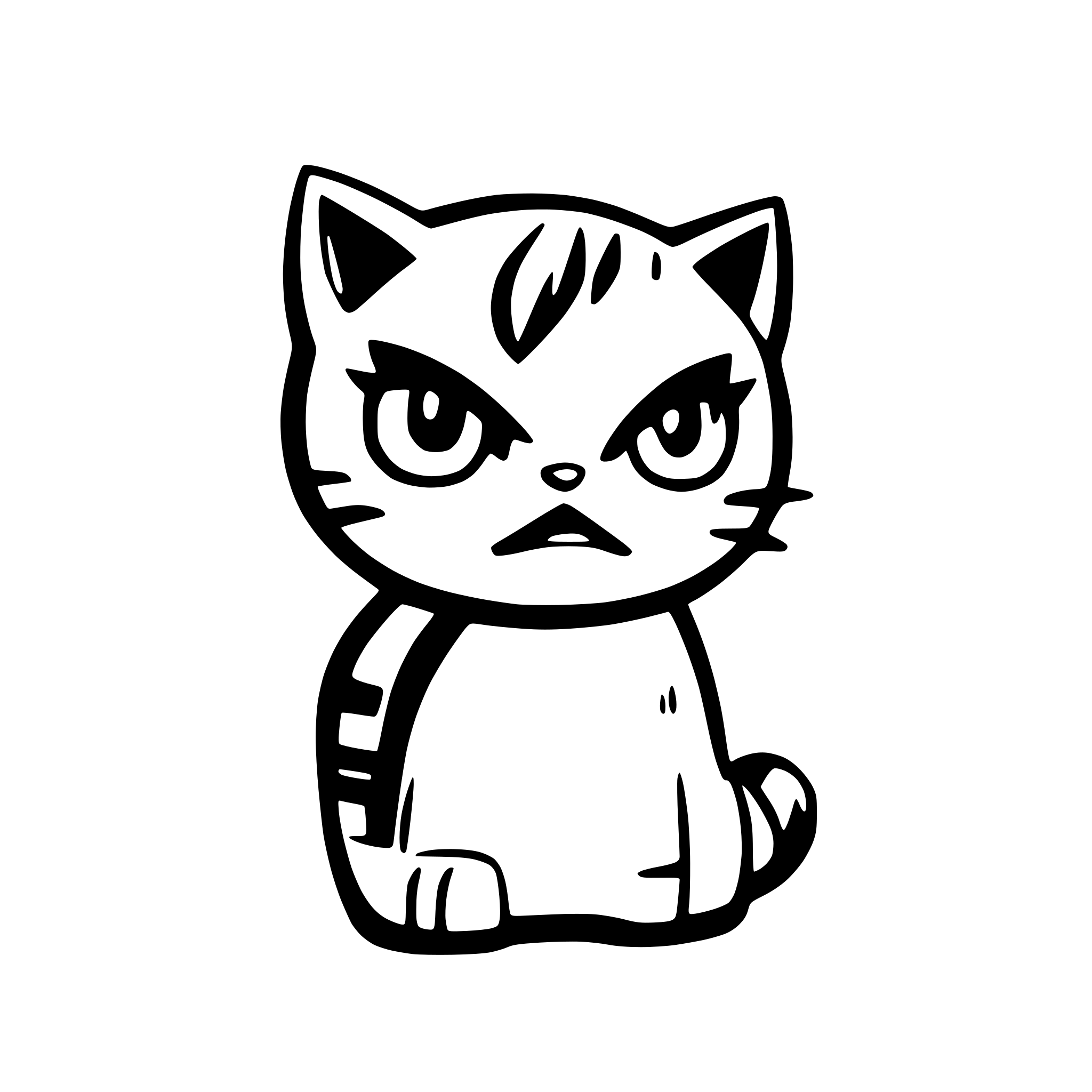 AI-generated SVG of a bad angry cat