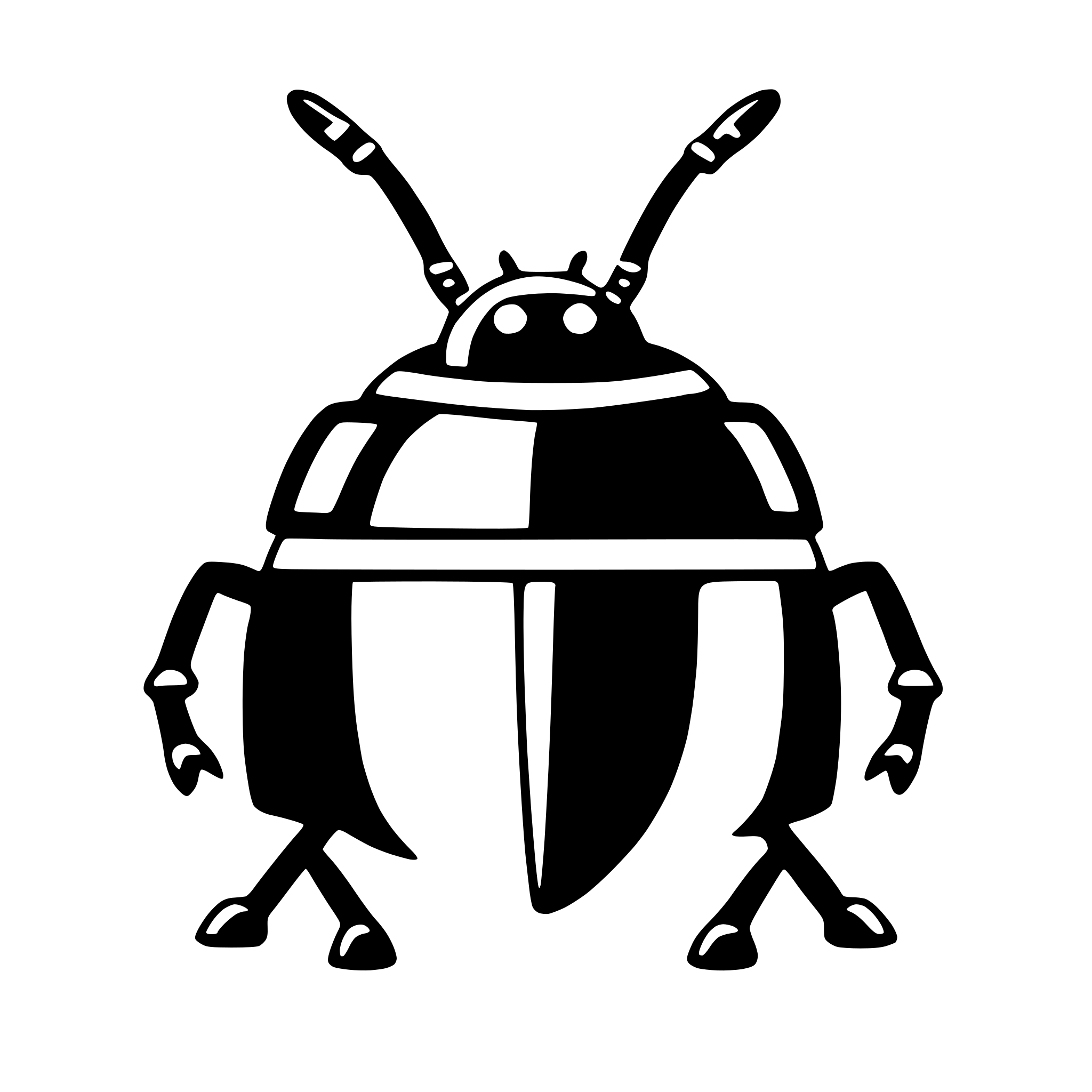 AI-generated SVG of a beetle with bowtie