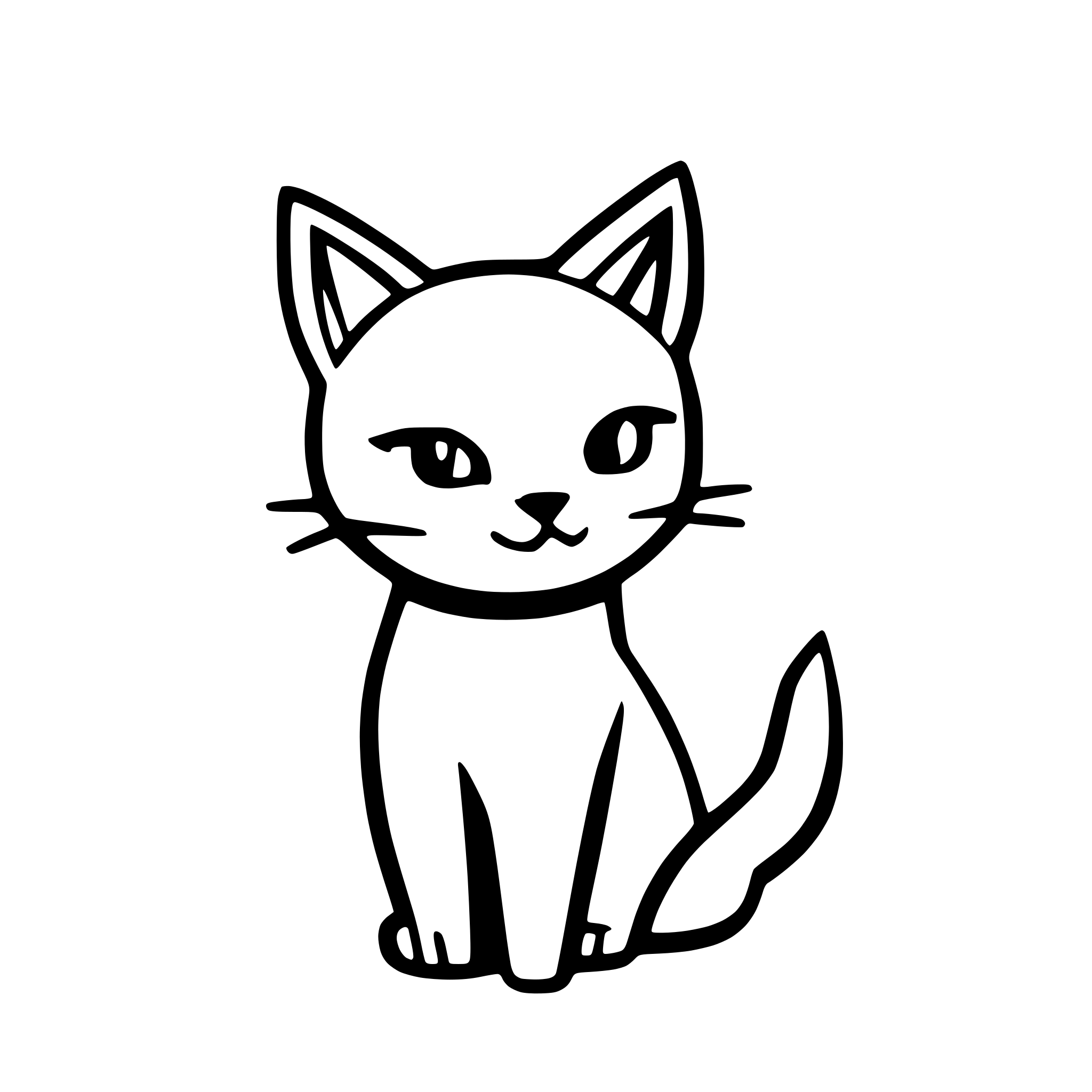 AI-generated SVG of 'simple cat outline'