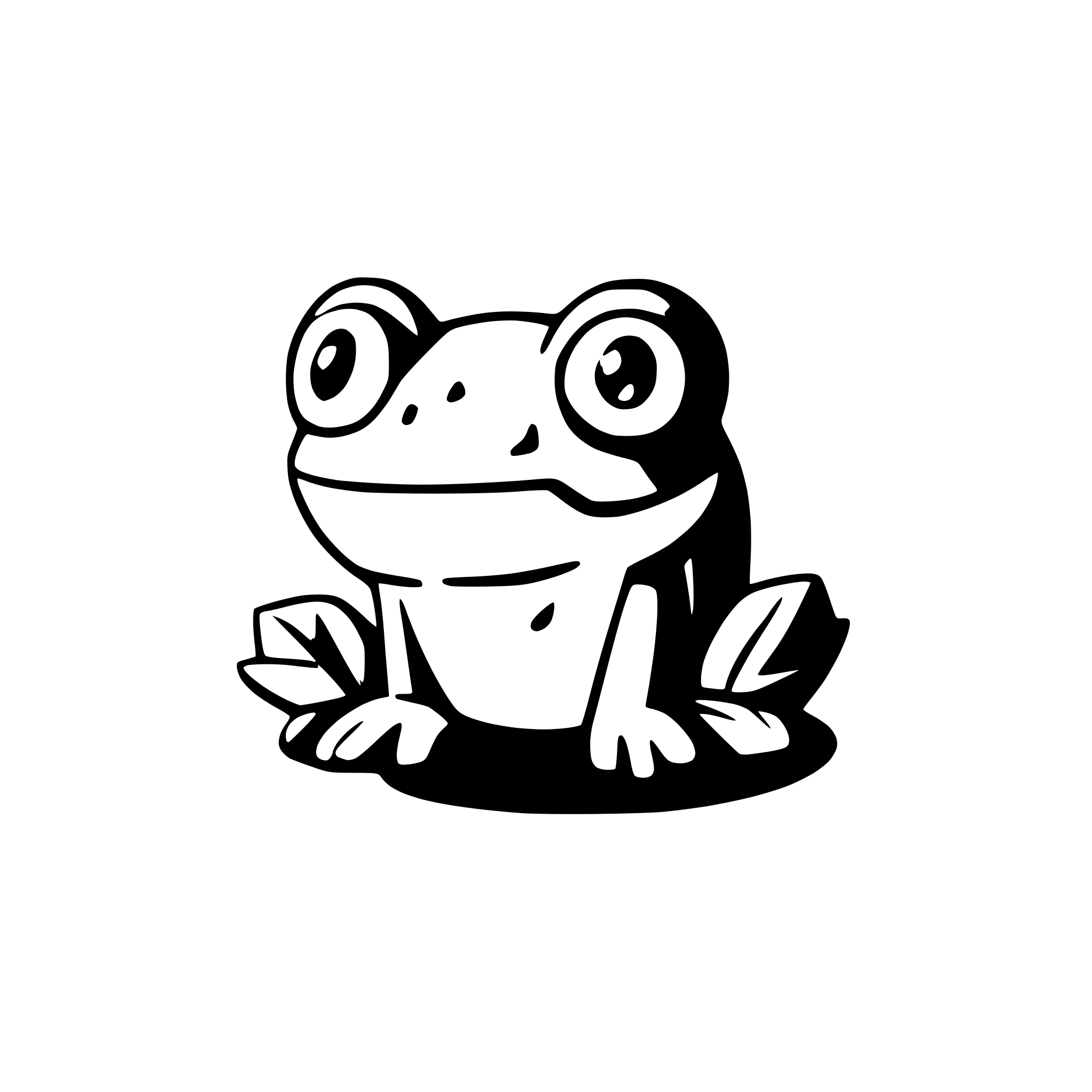 AI-generated SVG of 'frog'