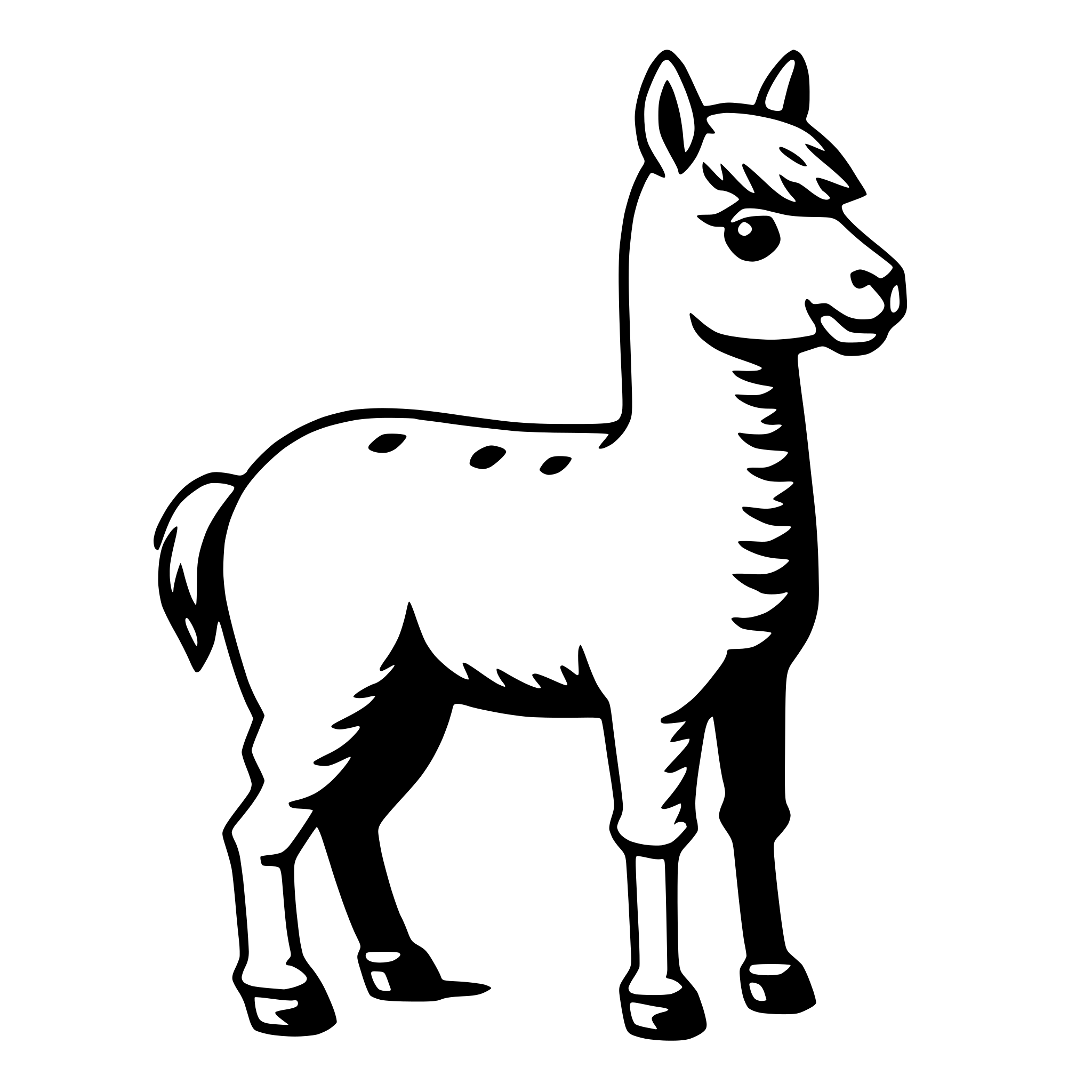 AI-generated SVG of 'alpaca with apple'