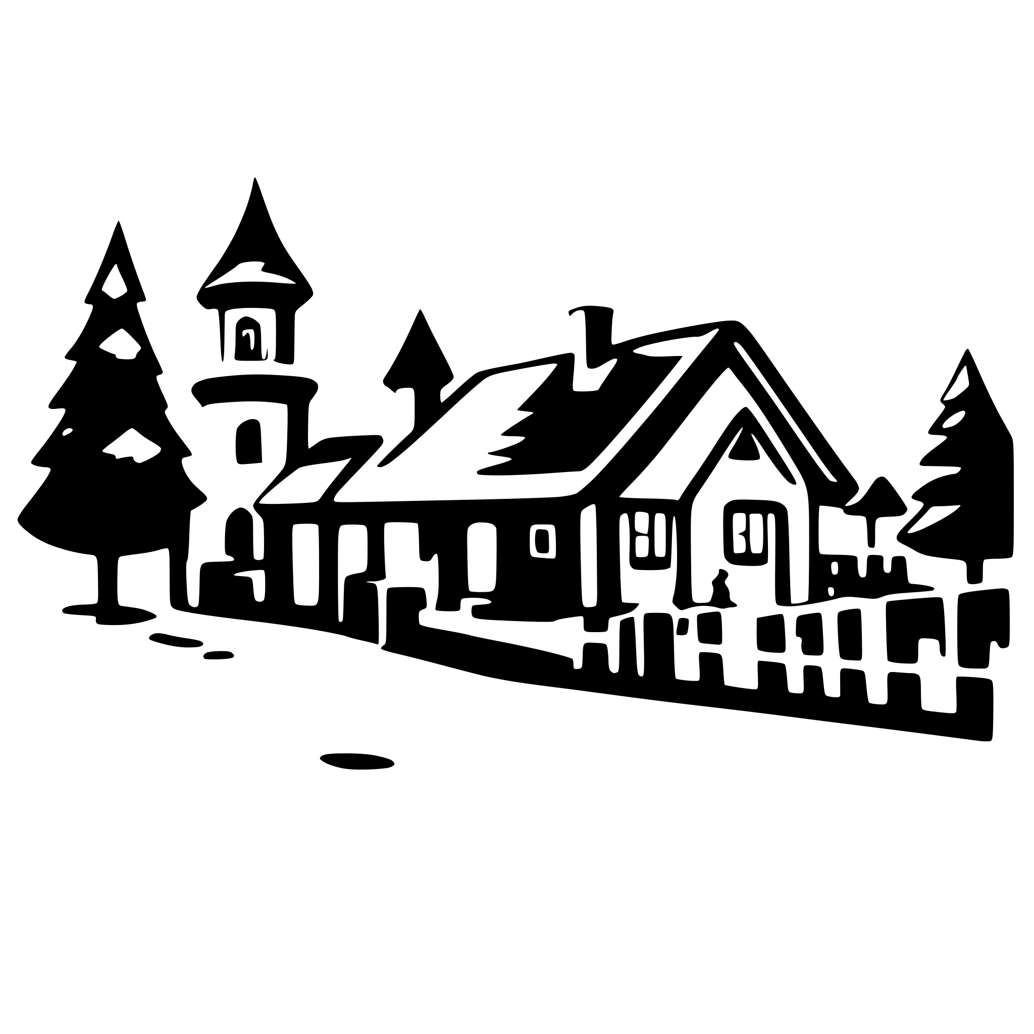 AI-generated SVG of 'Christmas village'