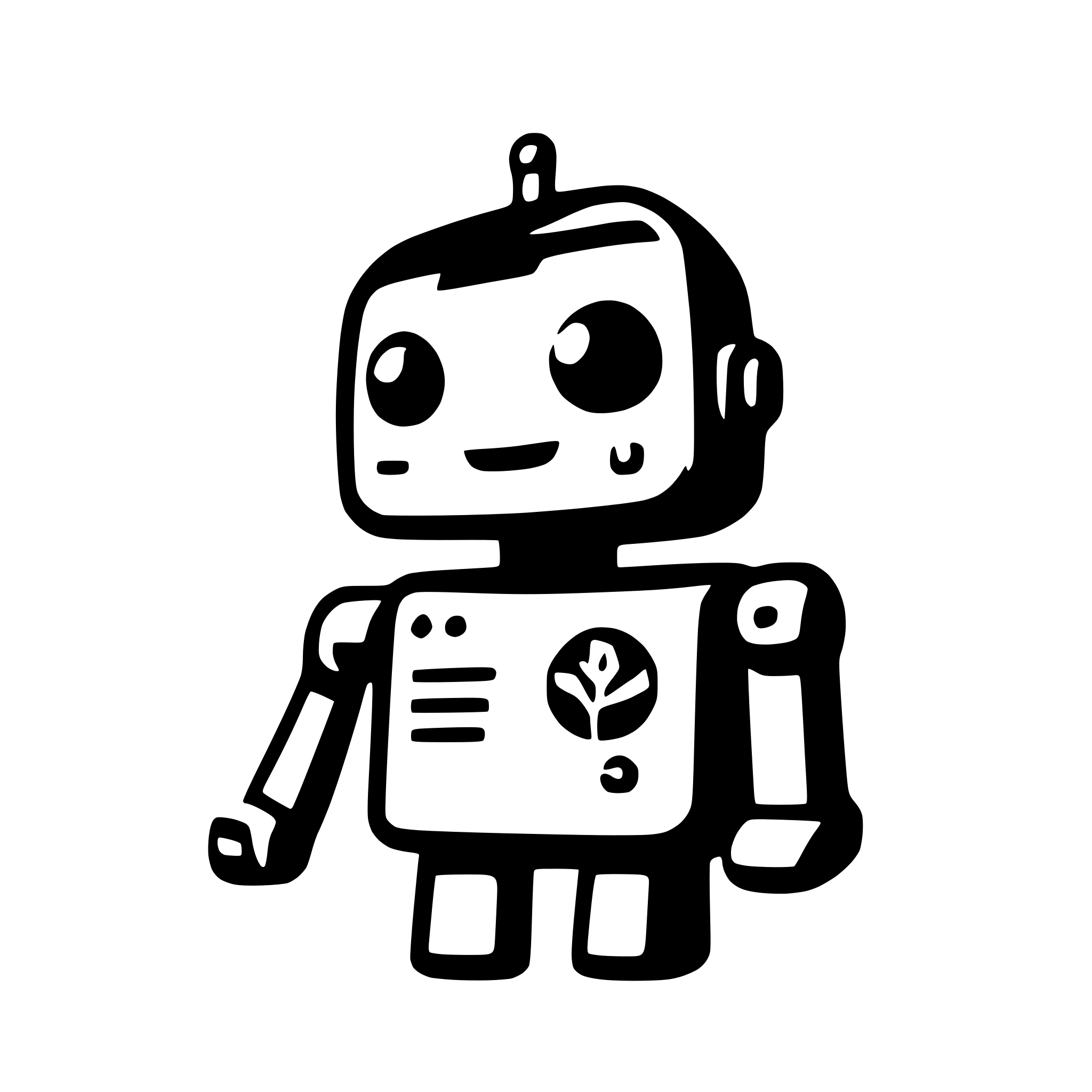 AI-generated SVG of a robot saying hi
