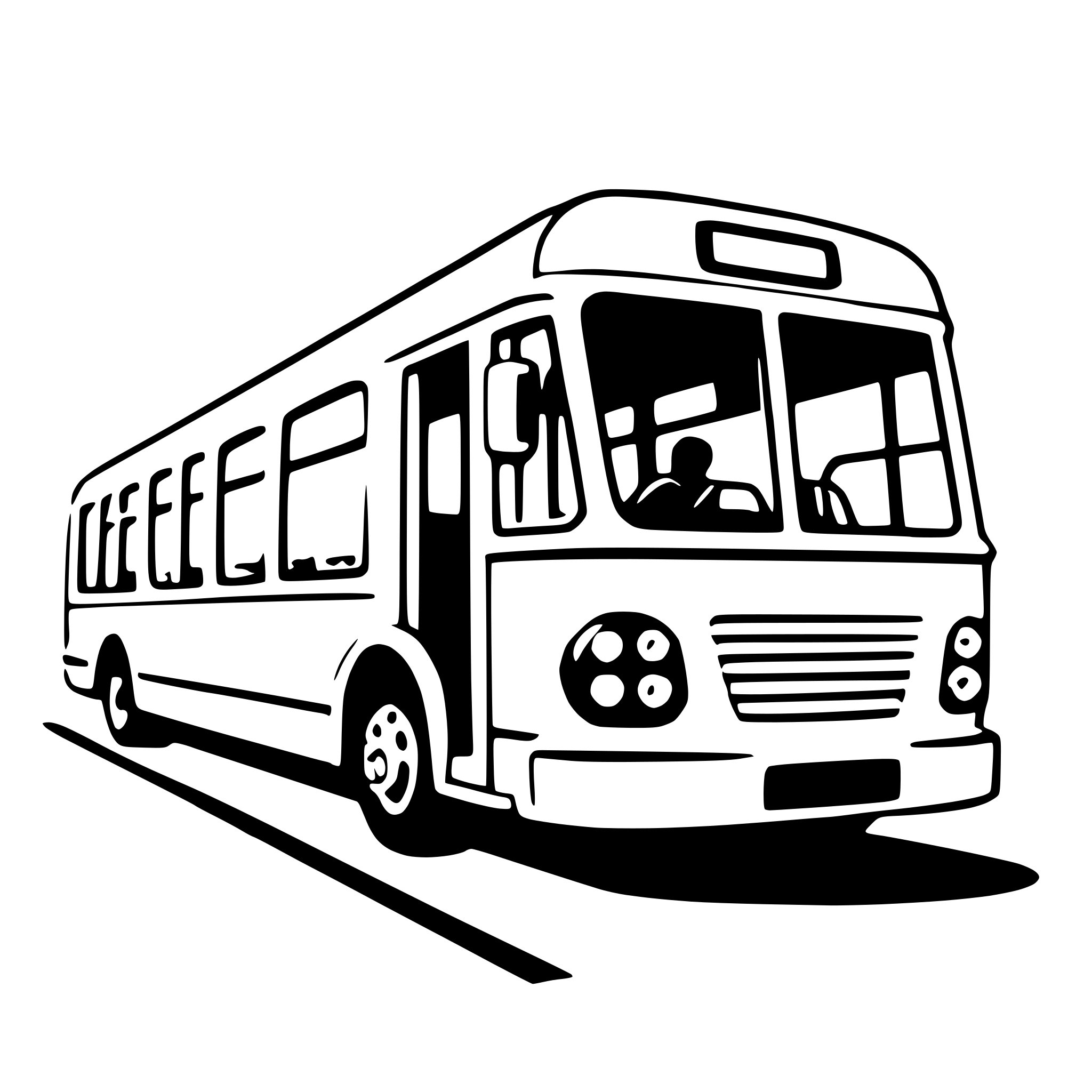 AI-generated SVG of 'articulated bus'