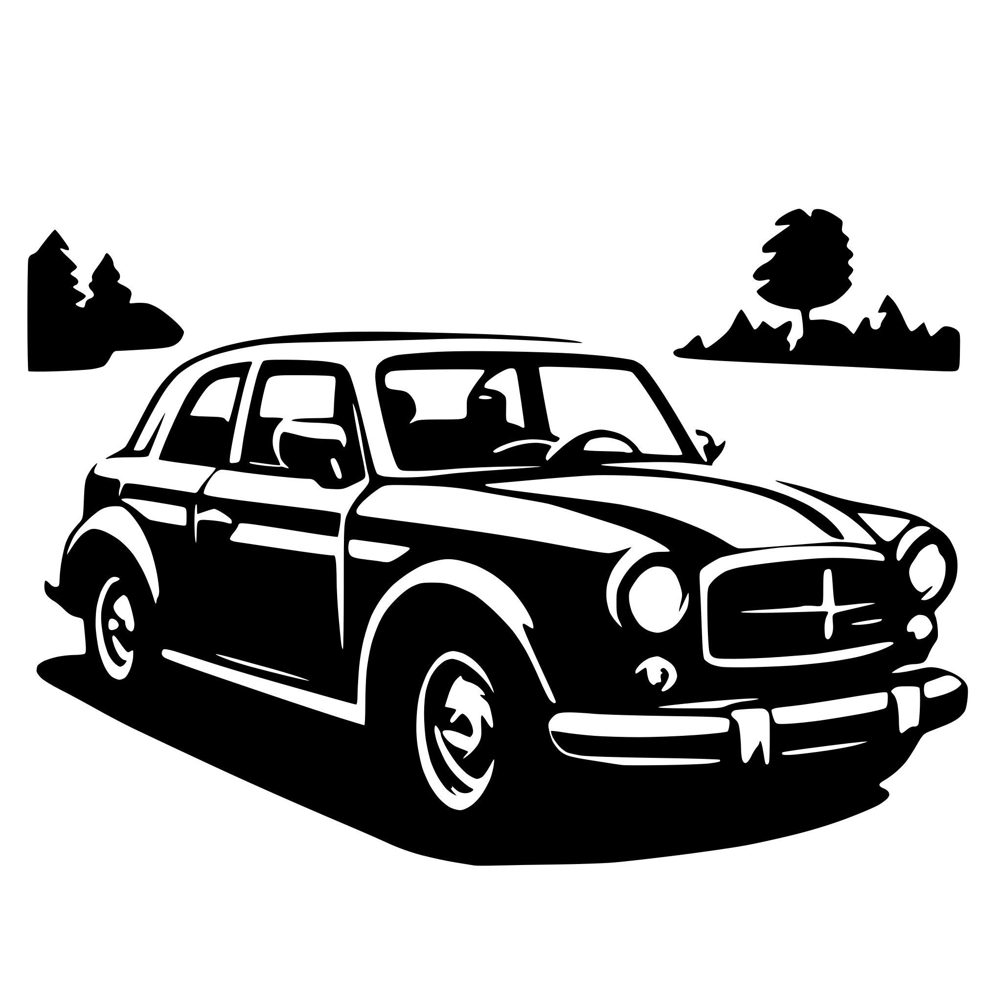 AI-generated SVG of a car